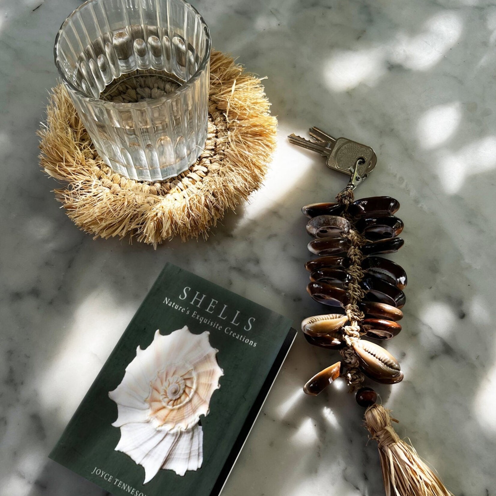 Bazar Bizar Antwerp The Raffia Fishbone Keychain - Natural Black
