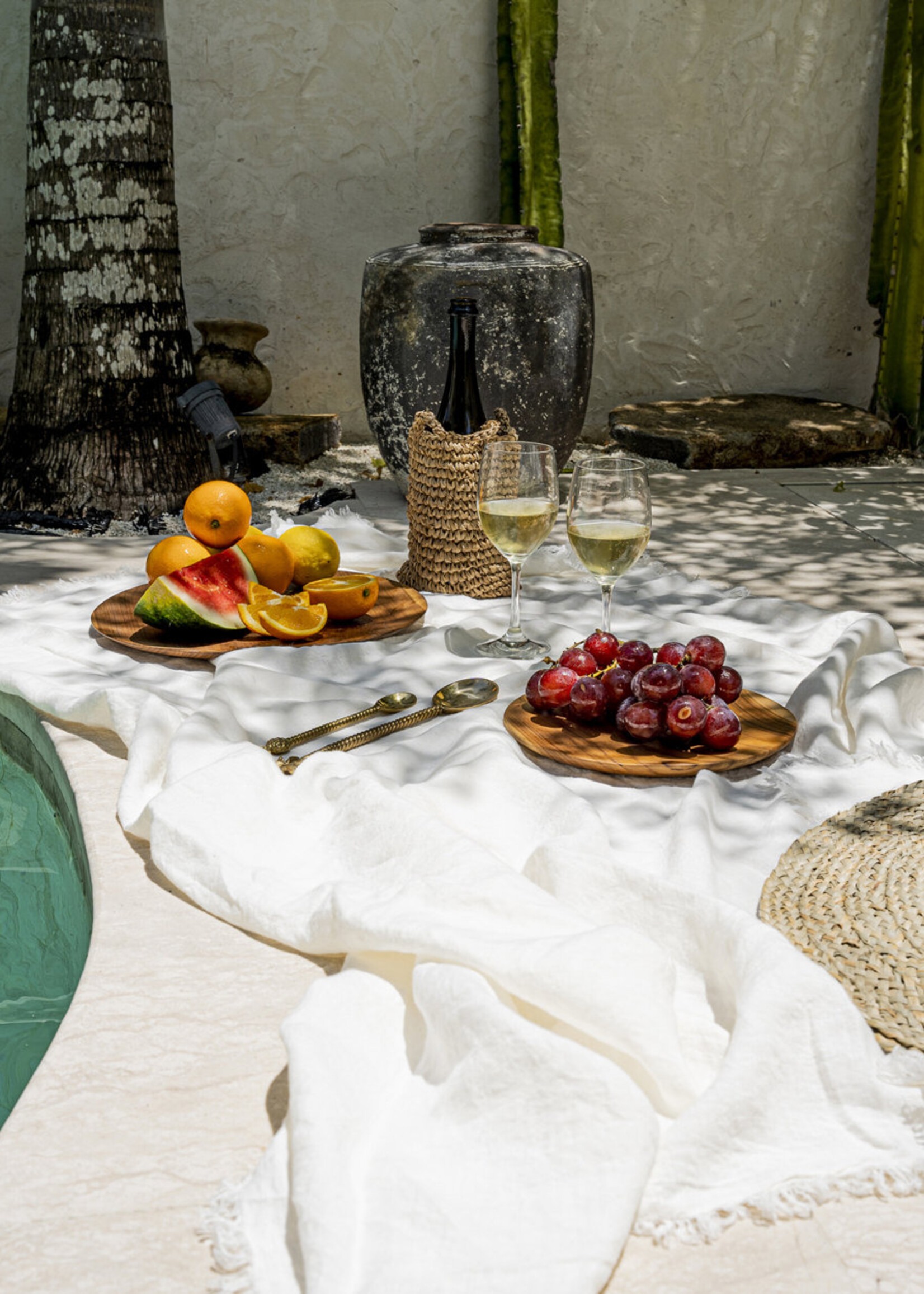 Bazar Bizar Antwerp The Linen Tablecloth - White - 150x250