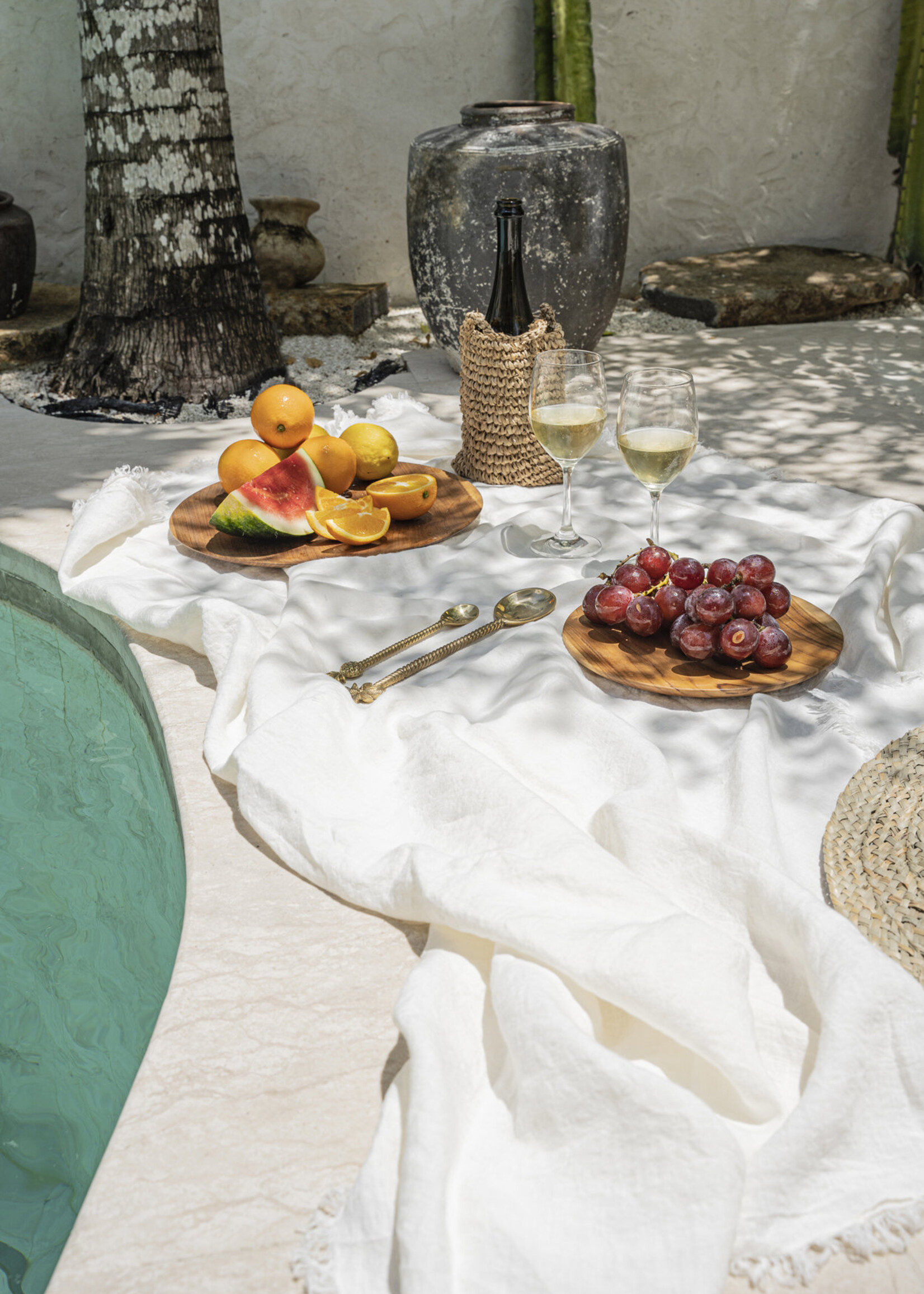 Bazar Bizar Antwerp The Linen Tablecloth - White - 150x250