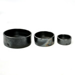 Bazar Bizar The Burned Cylinder Dish - Black - Set of 3