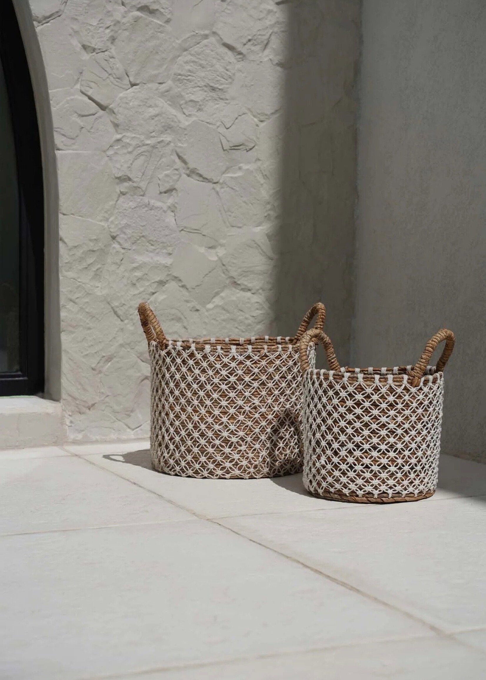 Bazar Bizar Antwerp The Crossed Stitched Macrame Basket - L