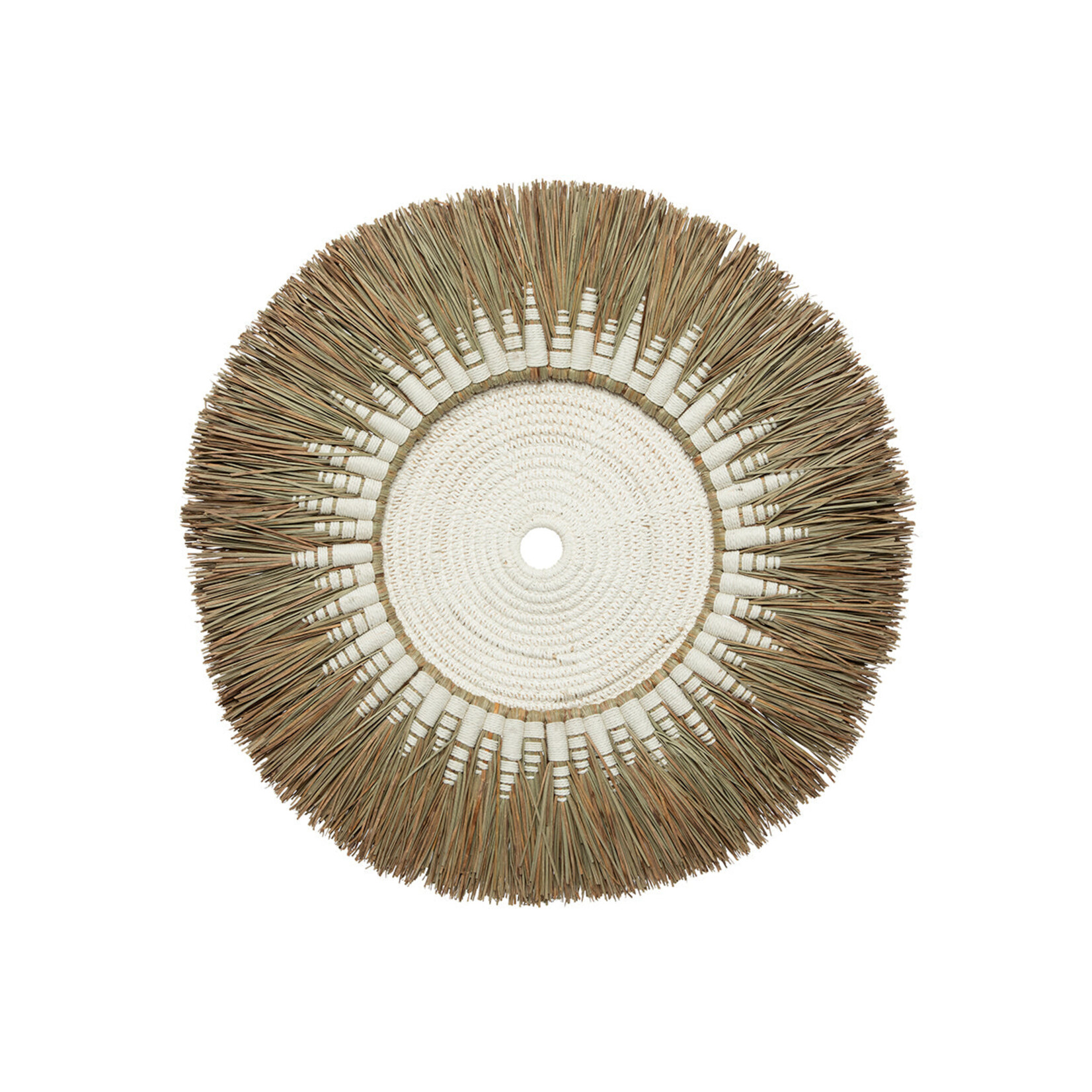 Bazar Bizar Antwerp The Raffia Macramé Wall Deco - White Natural
