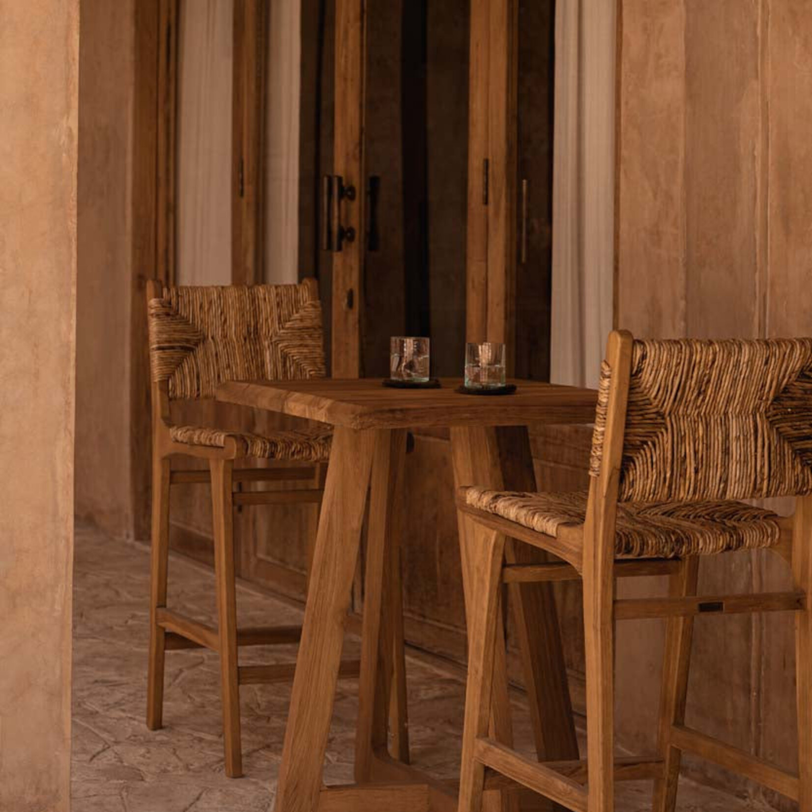 Bazar Bizar Antwerp The Puquta Bar Stool - Natural - Indoor