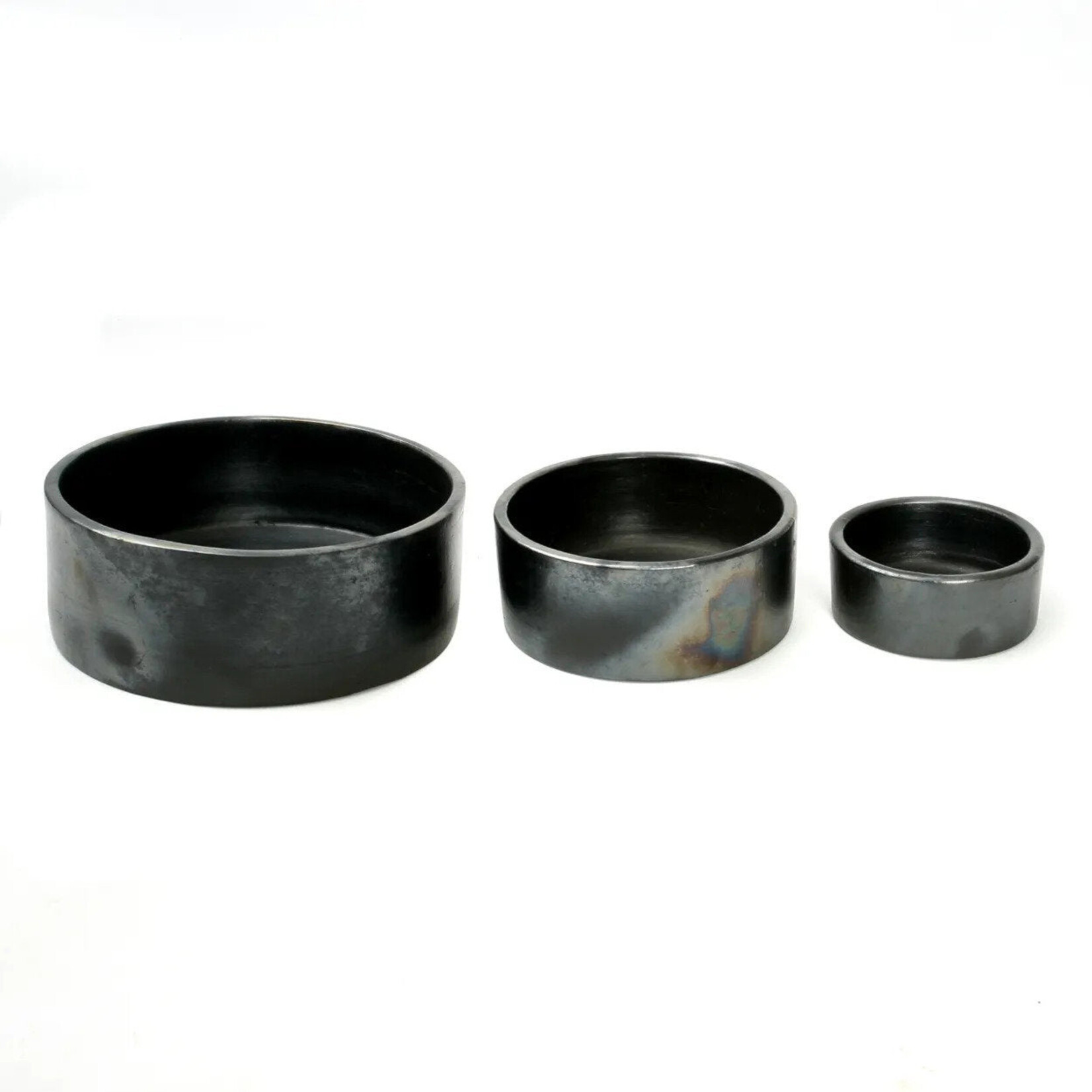 Bazar Bizar The Burned Cylinder Dish - Black - Set of 3