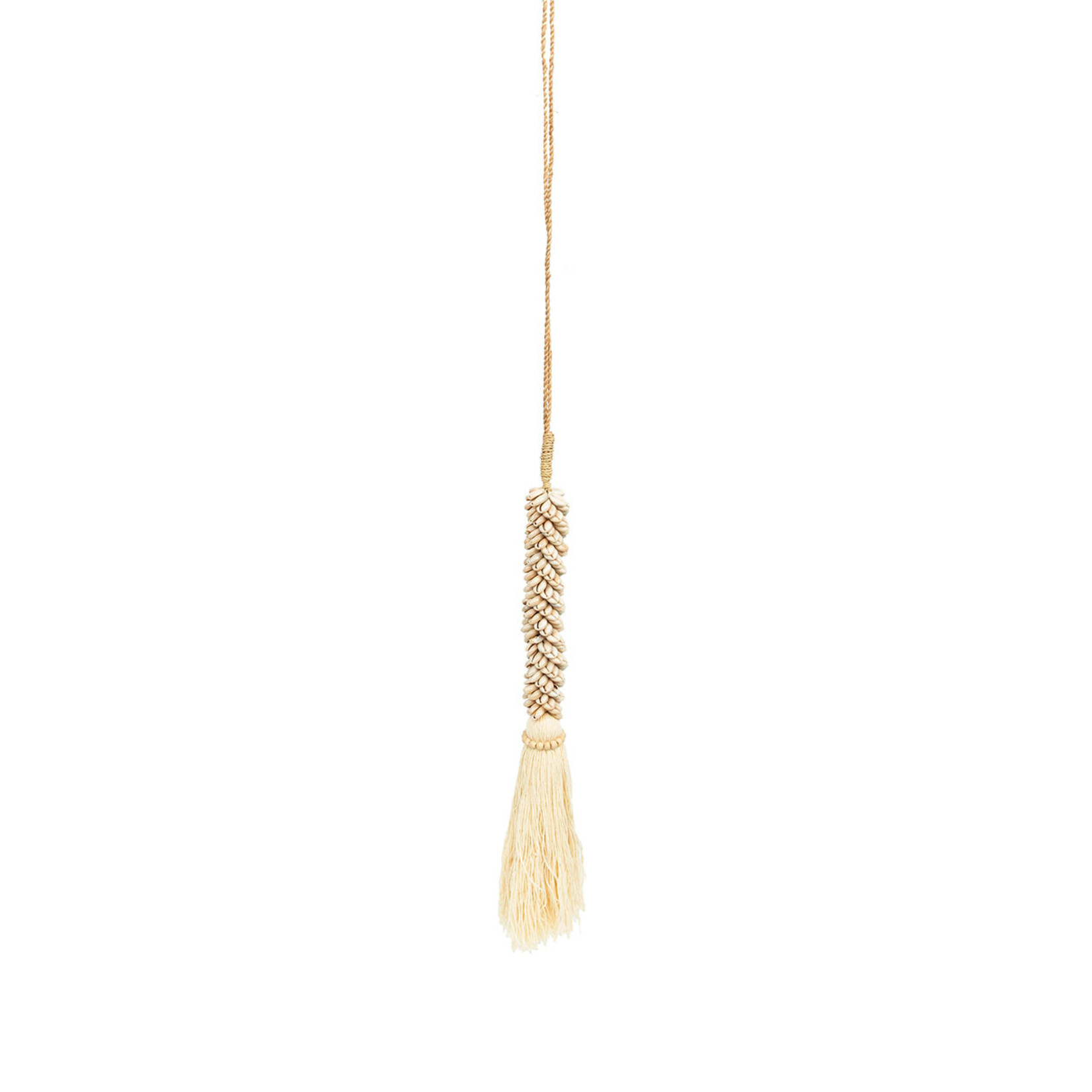 Bazar Bizar Antwerp The Cowrie & Cotton Tassel - Natural