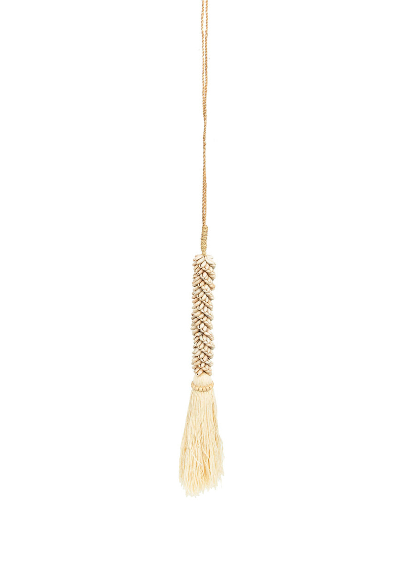 Bazar Bizar Antwerp The Cowrie & Cotton Tassel - Natural