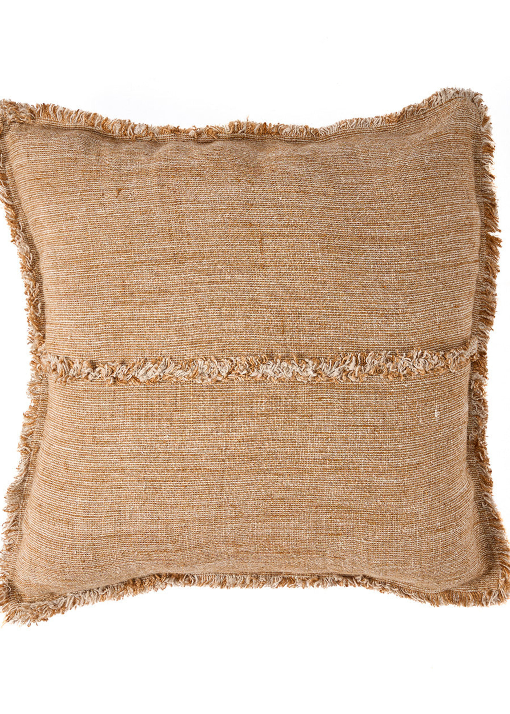 Bazar Bizar Antwerp The Sahara Fringe Cushion Cover - Natural Brown - 50x50