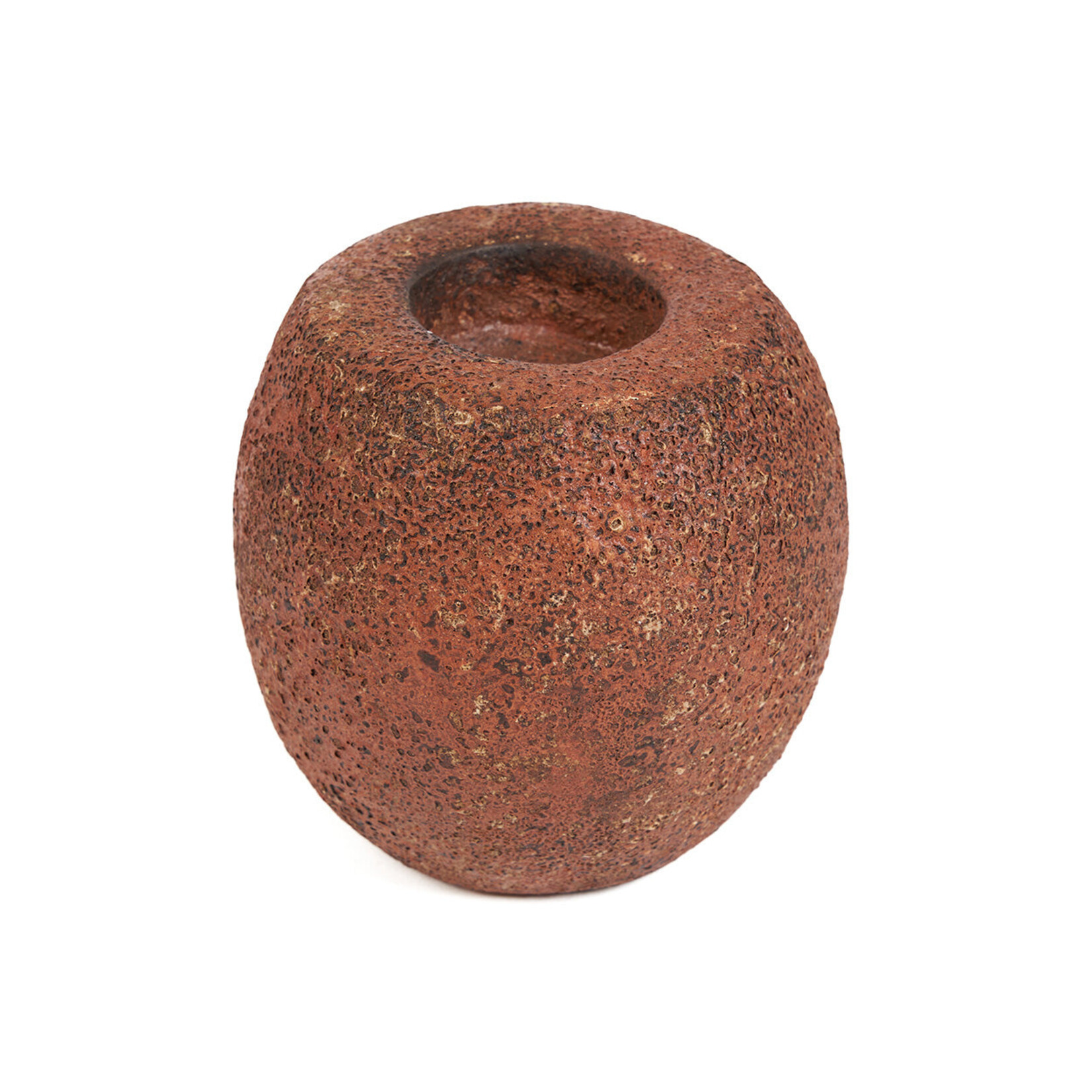 Bazar Bizar Antwerp The Cavestone Candle Holder - Terracotta