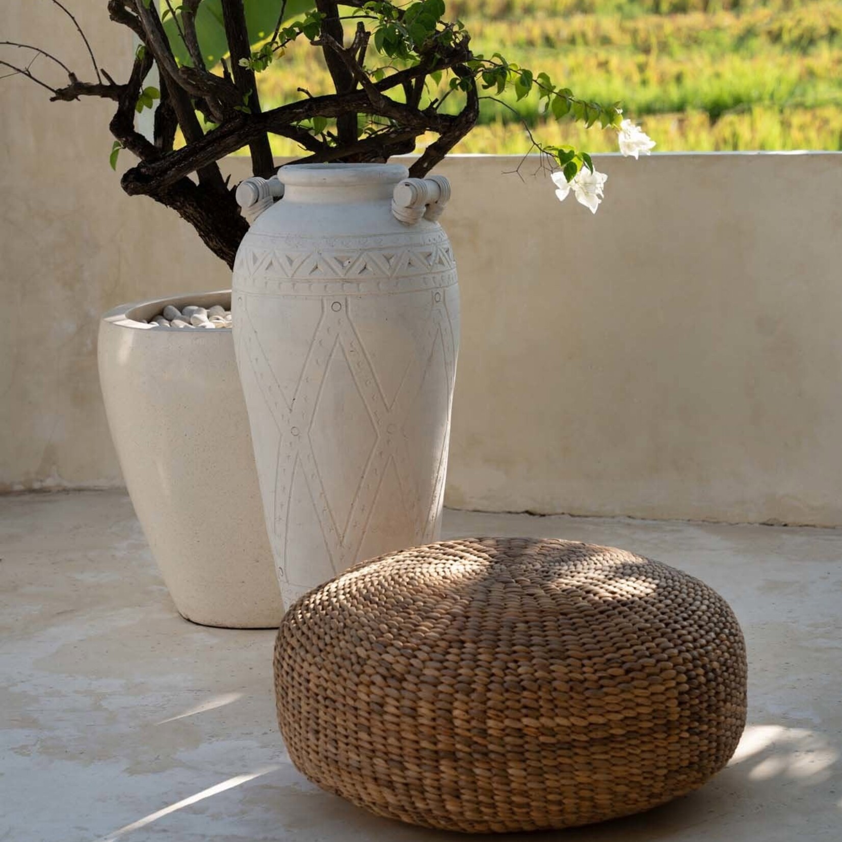 Bazar Bizar Antwerp The Hyacinth Pouffe - Natural - M