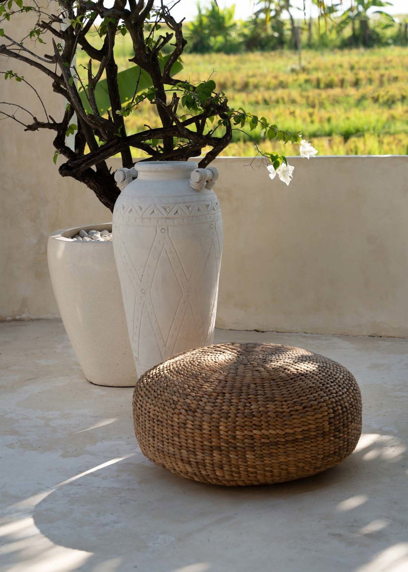 Bazar Bizar Antwerp The Hyacinth Pouffe - Natural - M