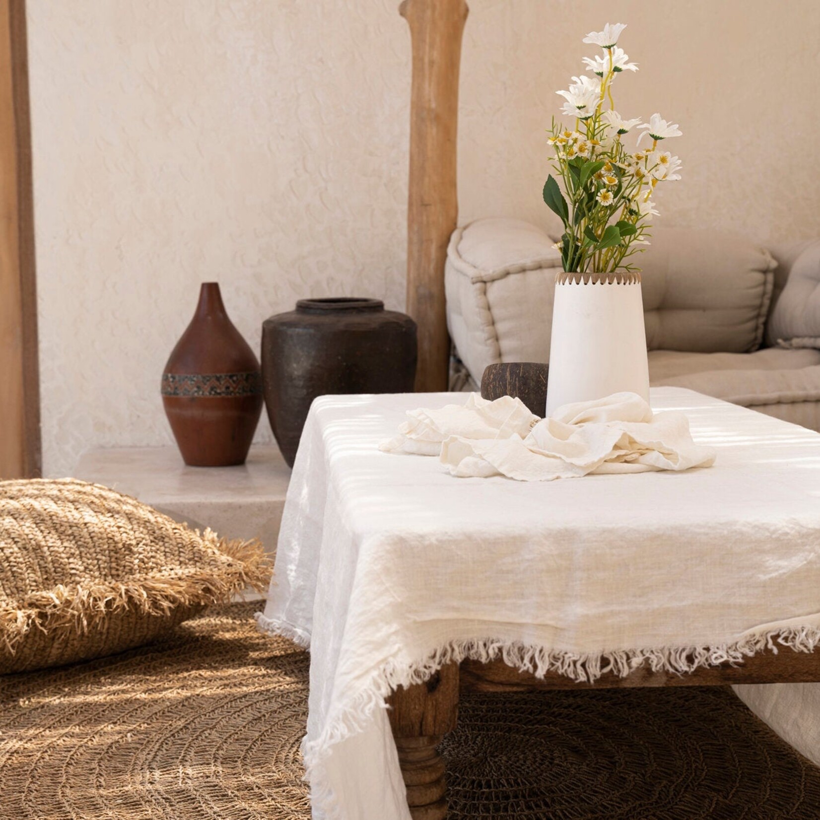 Bazar Bizar The Linen Tablecloth - White - 150x200