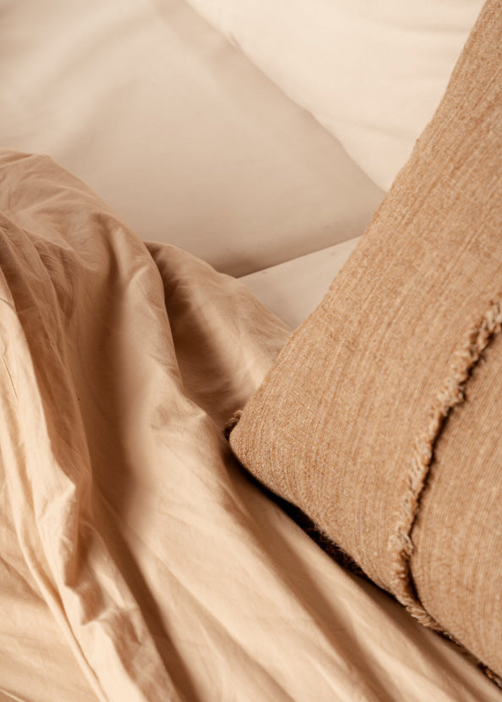 Bazar Bizar Antwerp The Sahara Fringe Cushion Cover - Natural Brown - 50x50