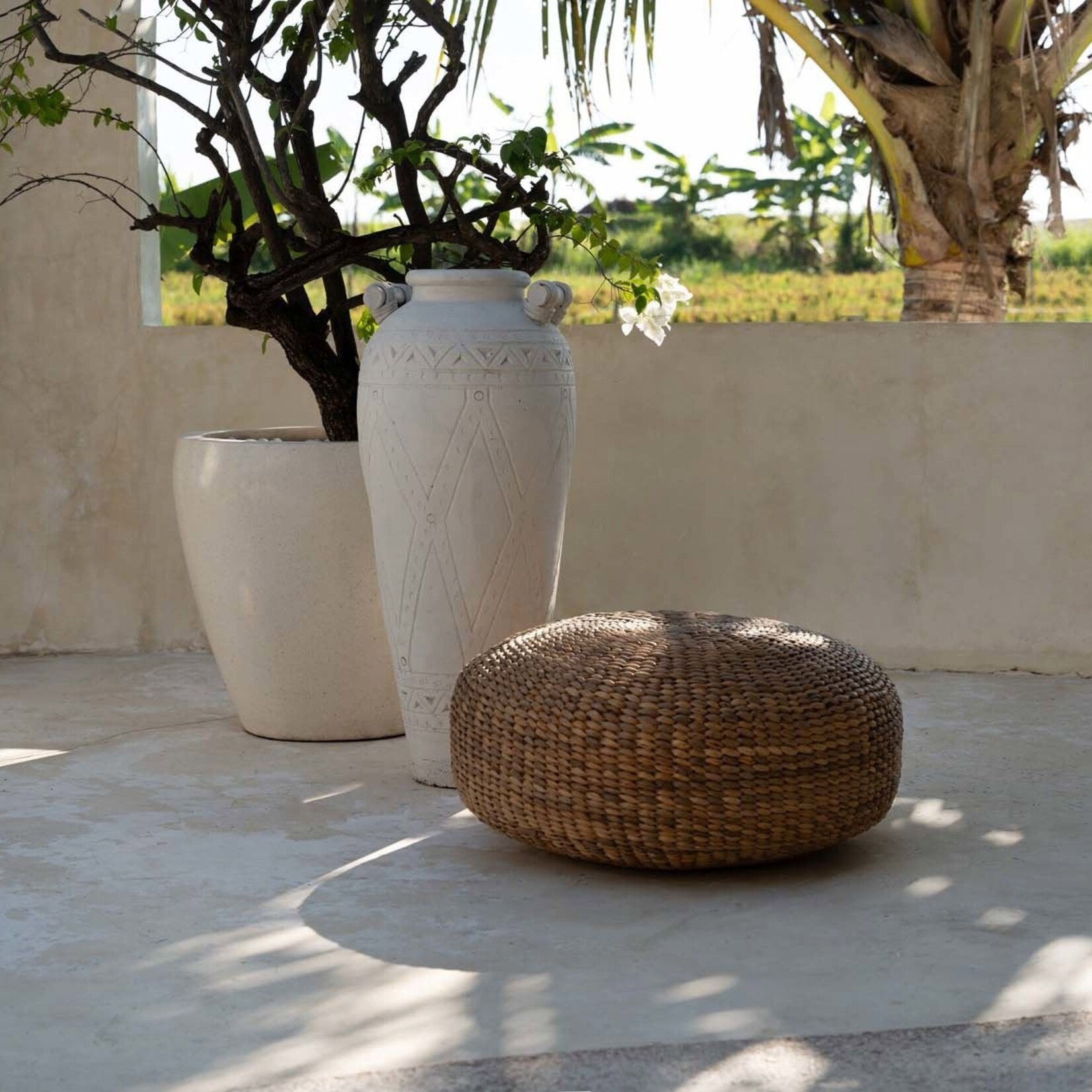 Bazar Bizar Antwerp The Hyacinth Pouffe - Natural - M