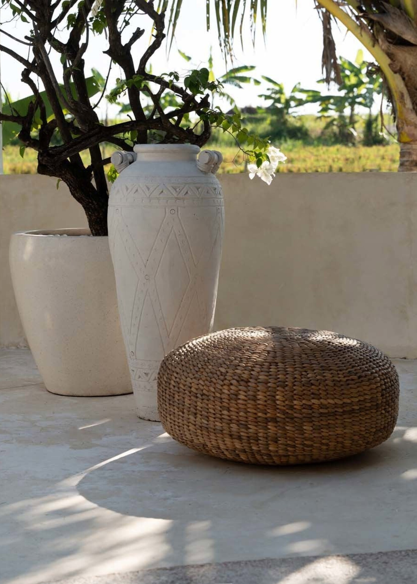 Bazar Bizar Antwerp The Hyacinth Pouffe - Natural - M