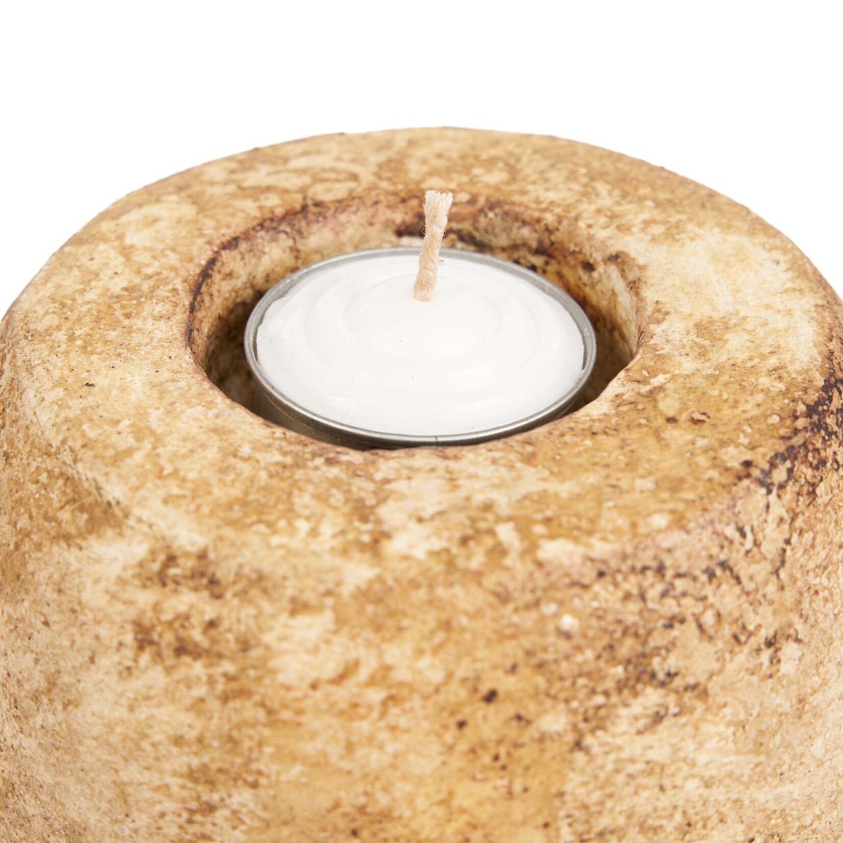 Bazar Bizar Antwerp The Cavestone Candle Holder - Cream