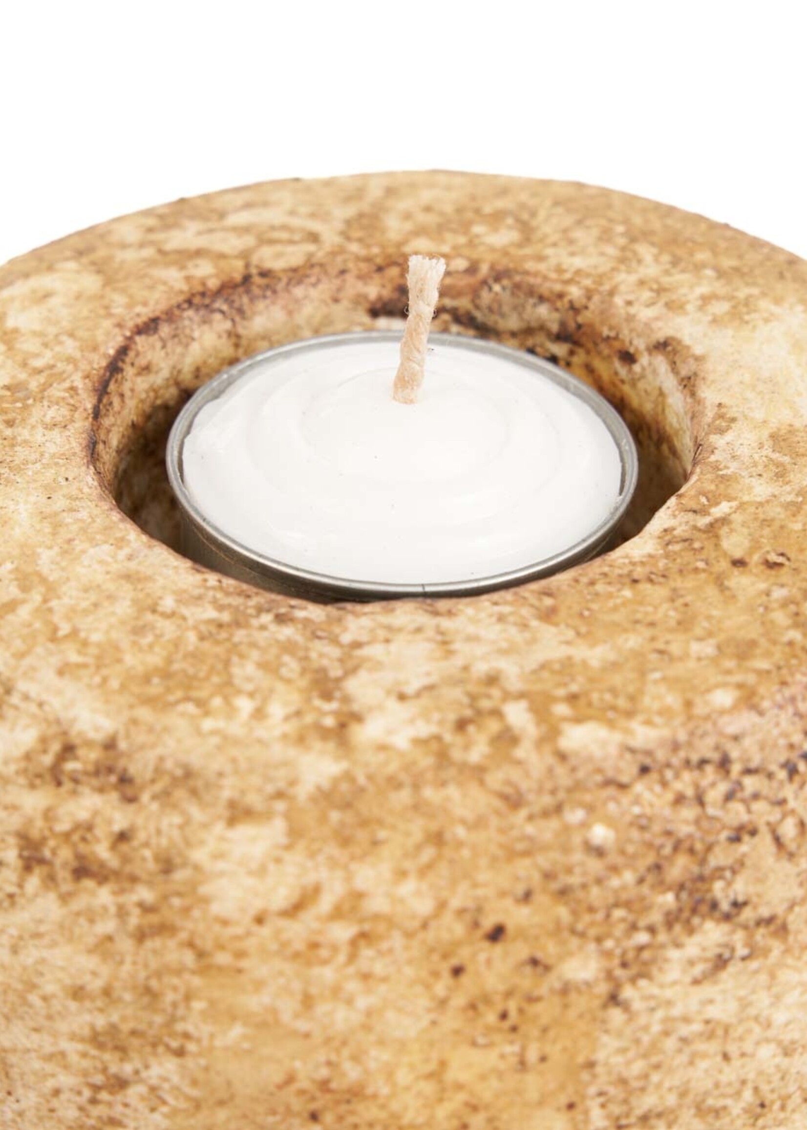 Bazar Bizar Antwerp The Cavestone Candle Holder - Cream