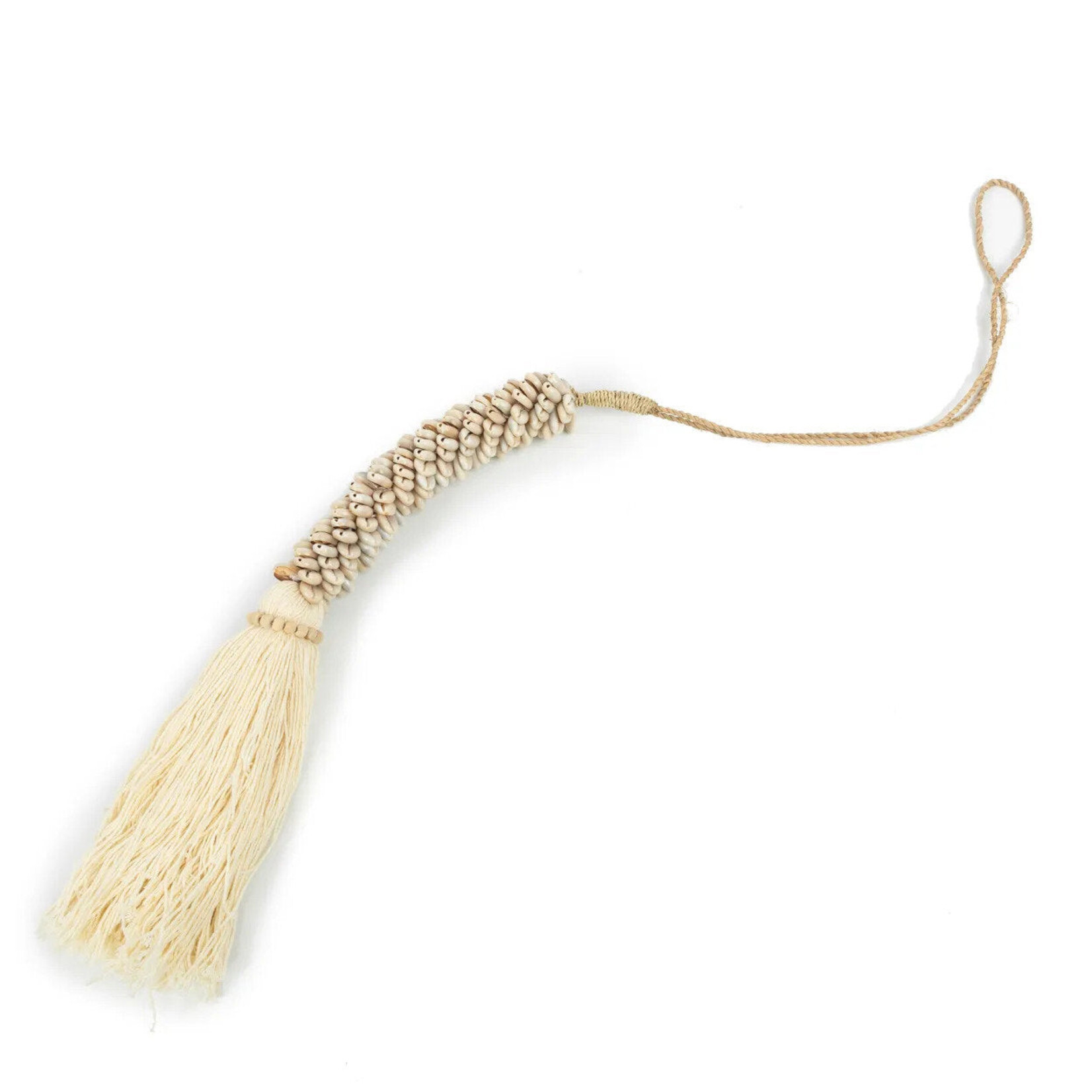 Bazar Bizar Antwerp The Cowrie & Cotton Tassel - Natural
