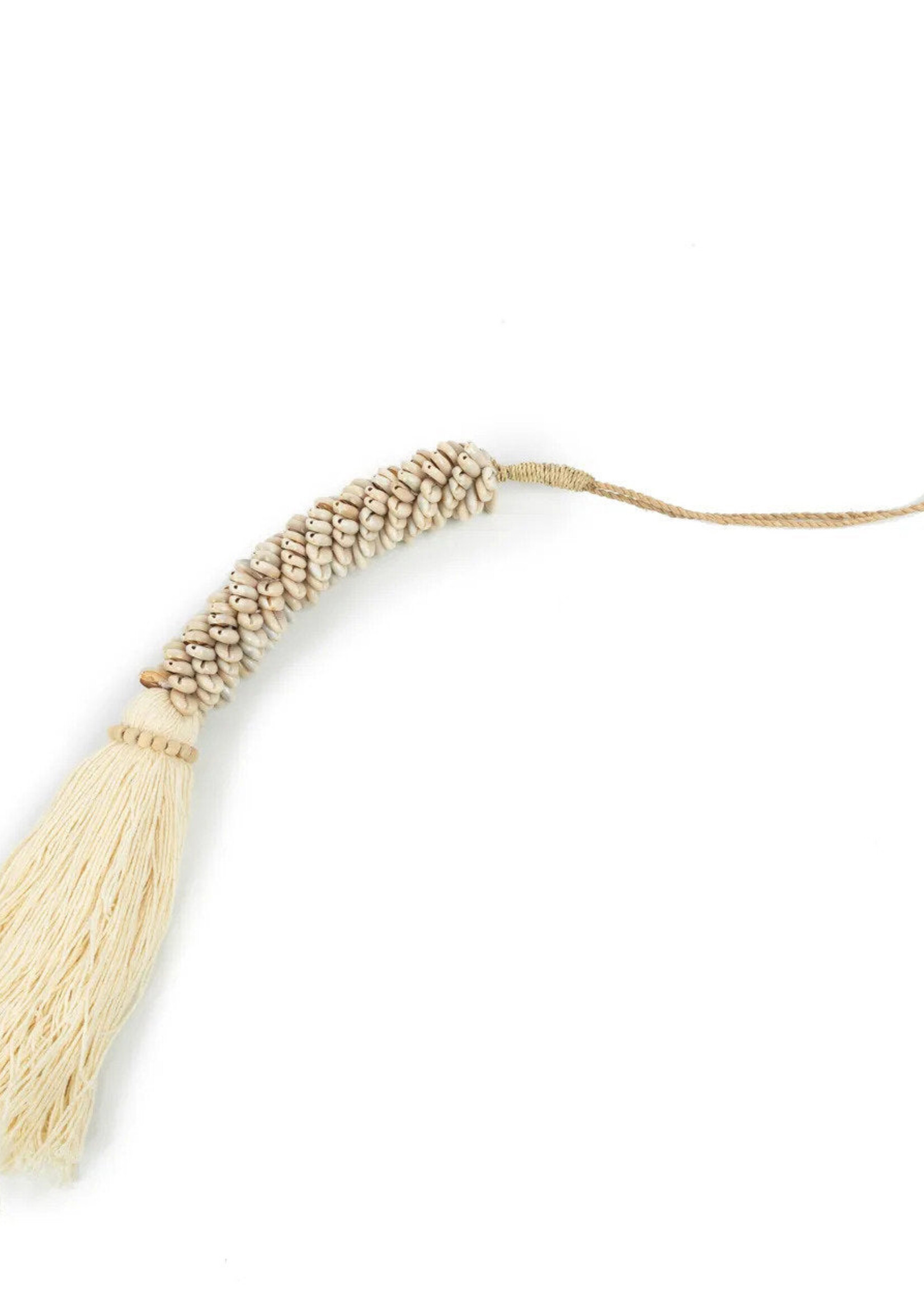 Bazar Bizar Antwerp The Cowrie & Cotton Tassel - Natural