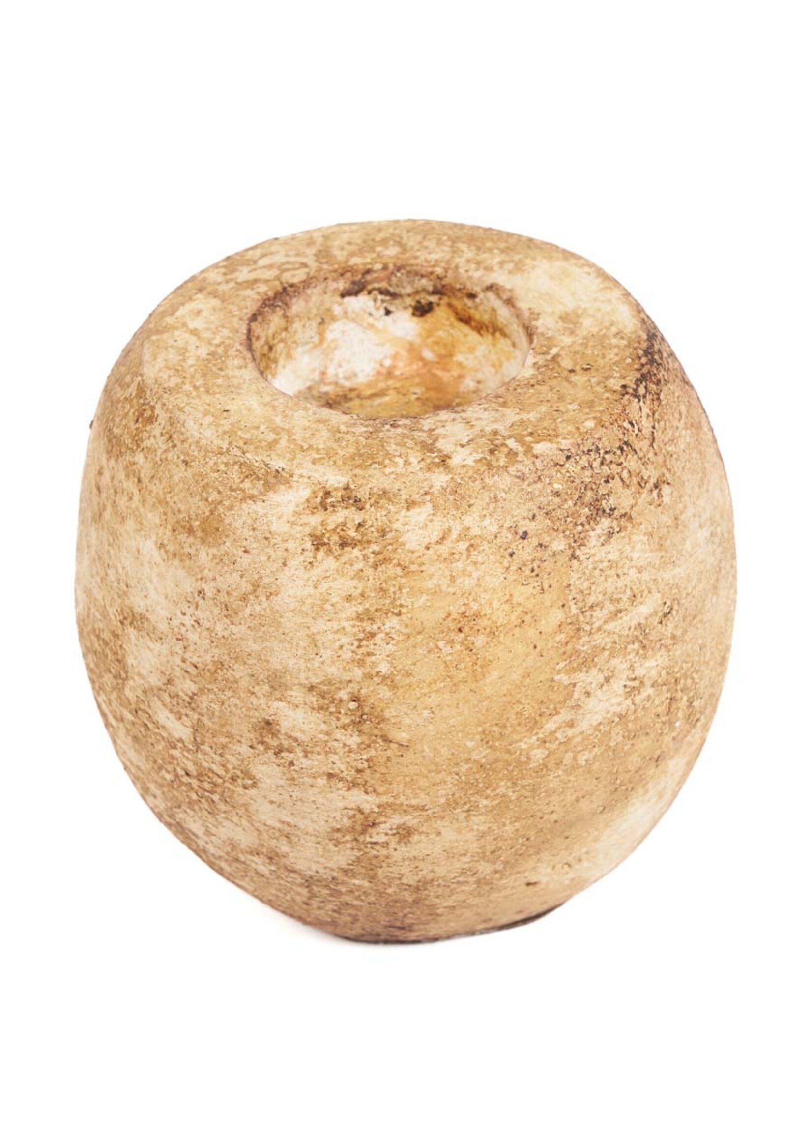 Bazar Bizar Antwerp The Cavestone Candle Holder - Cream