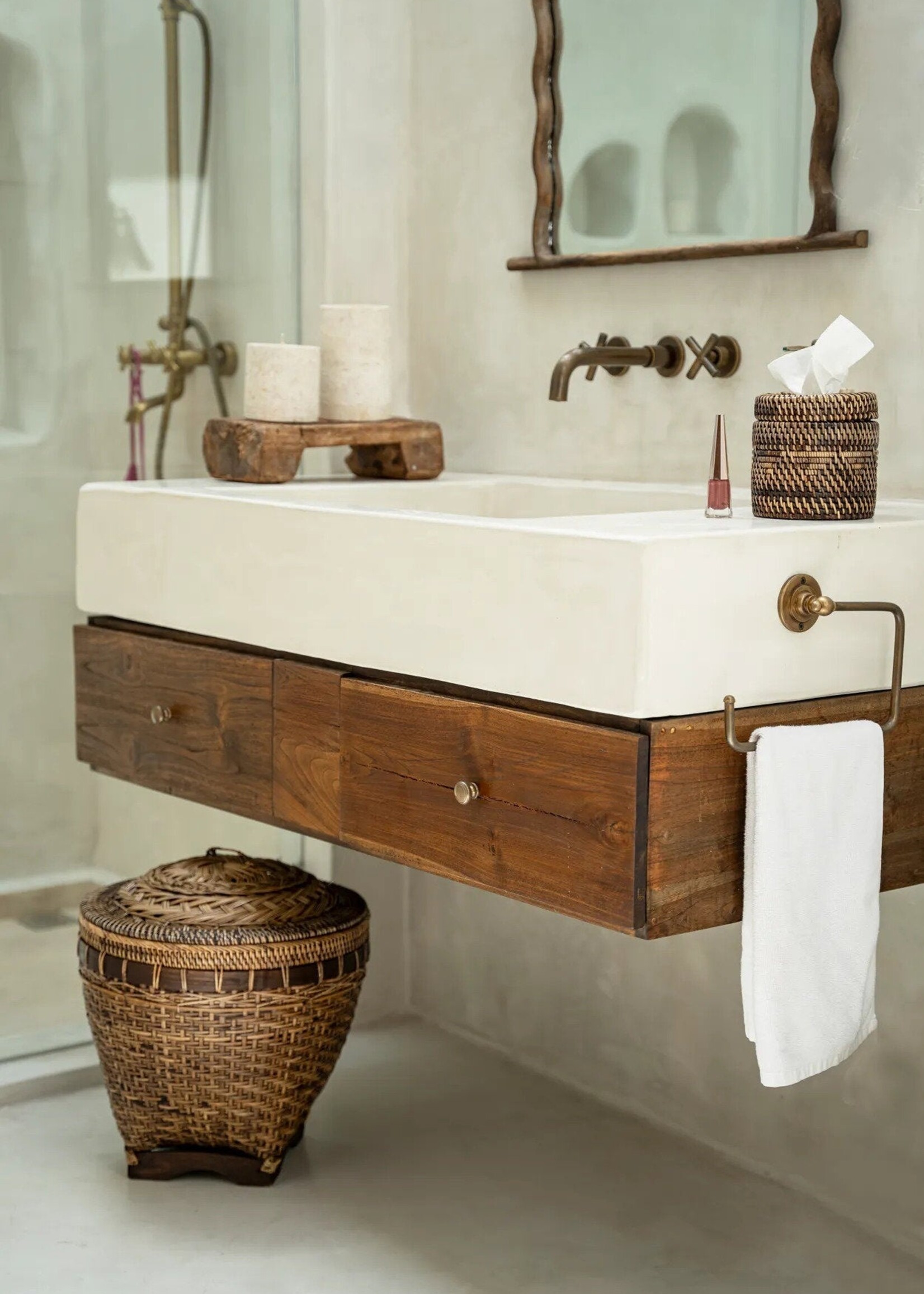 Bazar Bizar Antwerp The Colonial Storage Basket - Natural Brown - L