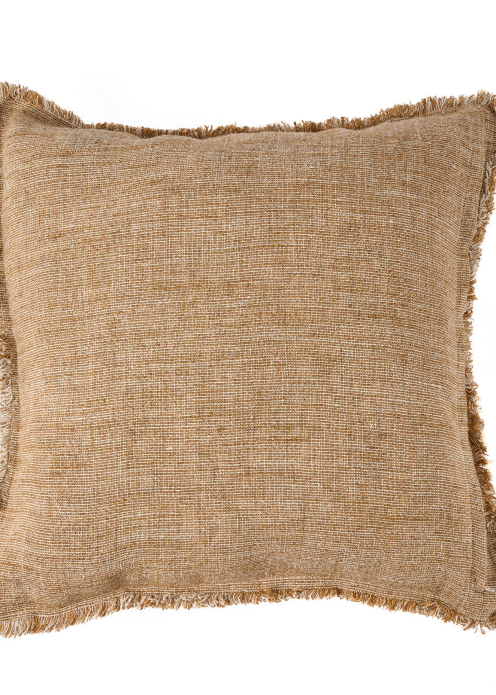 Bazar Bizar Antwerp The Sahara Fringe Cushion Cover - Natural Brown - 50x50