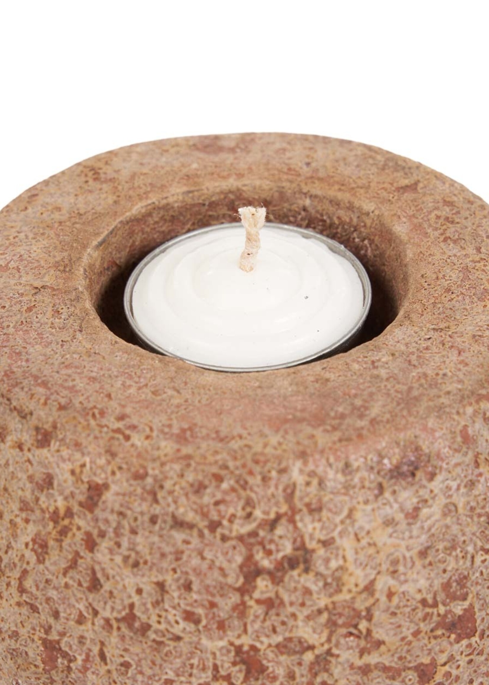 Bazar Bizar Antwerp The Cavestone Candle Holder - Brown