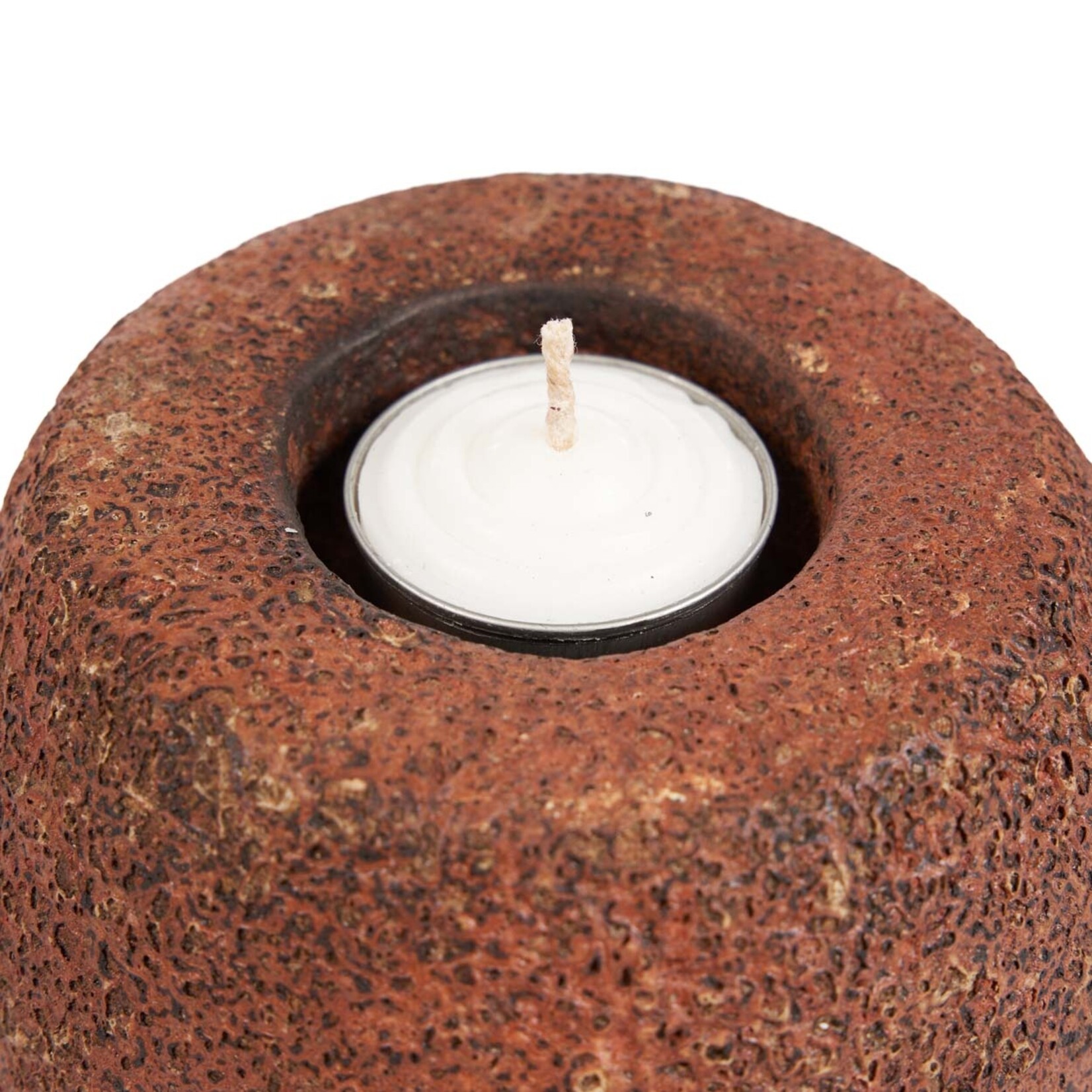Bazar Bizar Antwerp The Cavestone Candle Holder - Terracotta