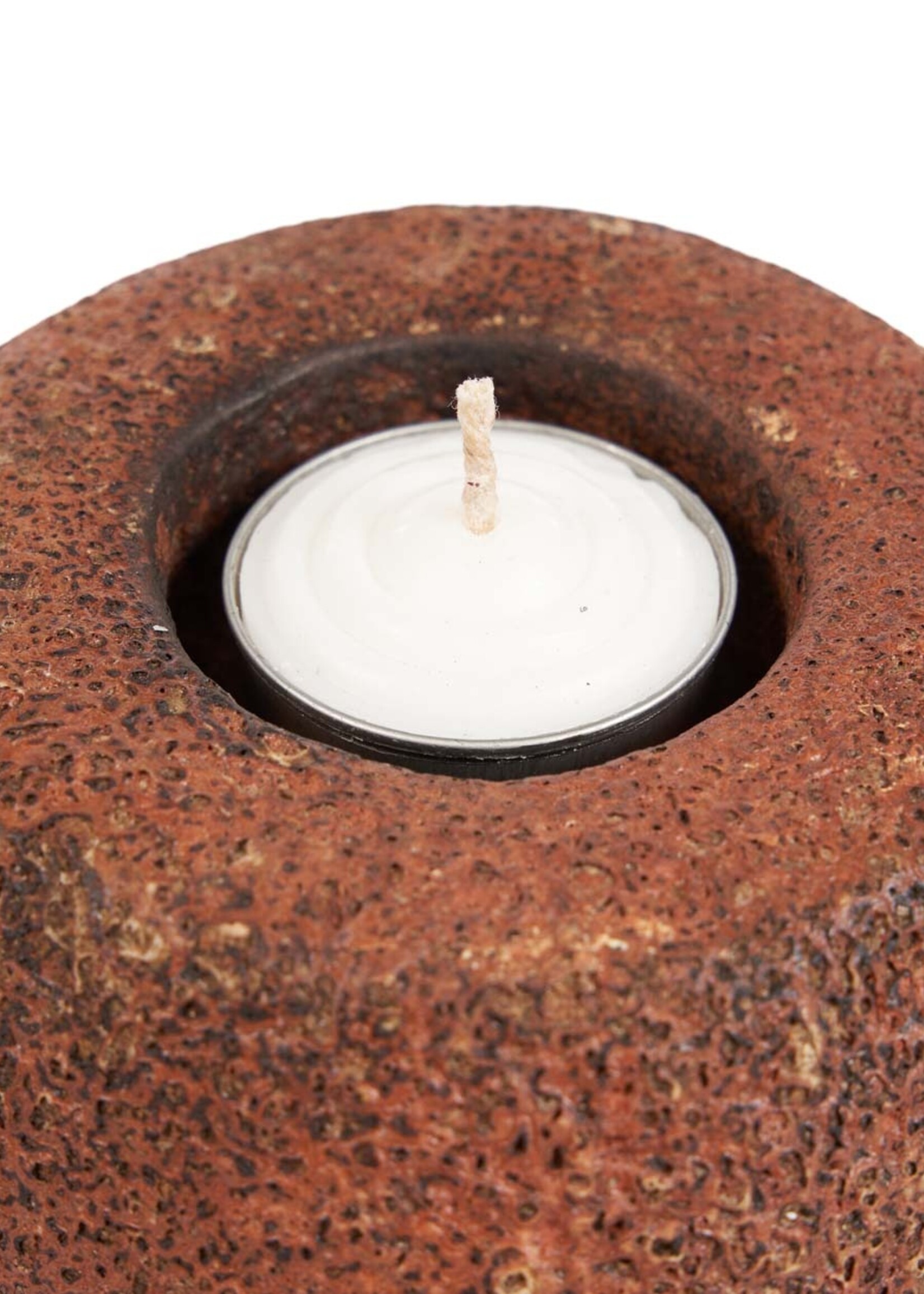 Bazar Bizar Antwerp The Cavestone Candle Holder - Terracotta