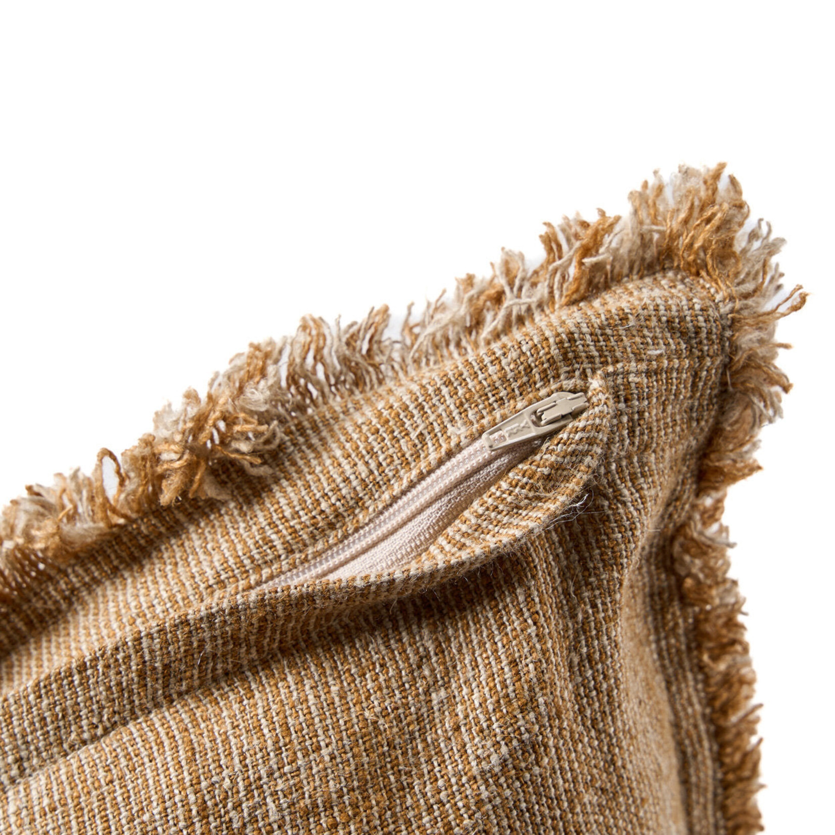 Bazar Bizar Antwerp The Sahara Fringe Cushion Cover - Natural Brown - 50x50