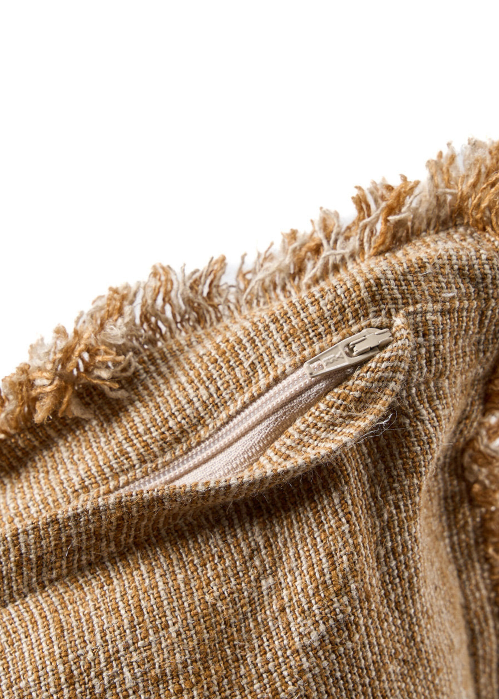 Bazar Bizar Antwerp The Sahara Fringe Cushion Cover - Natural Brown - 50x50