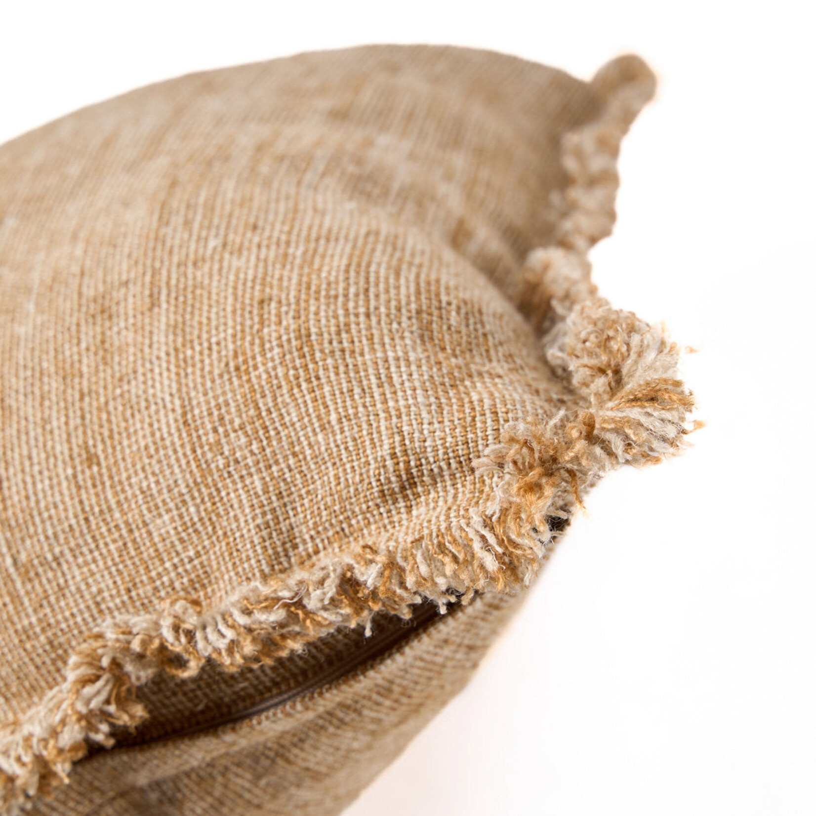 Bazar Bizar Antwerp The Sahara Fringe Cushion Cover - Natural Brown - 50x50