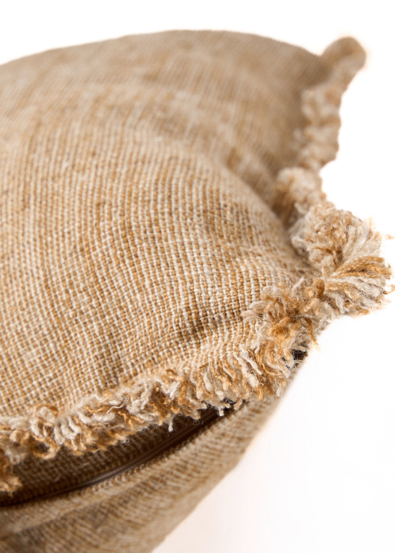 Bazar Bizar Antwerp The Sahara Fringe Cushion Cover - Natural Brown - 50x50