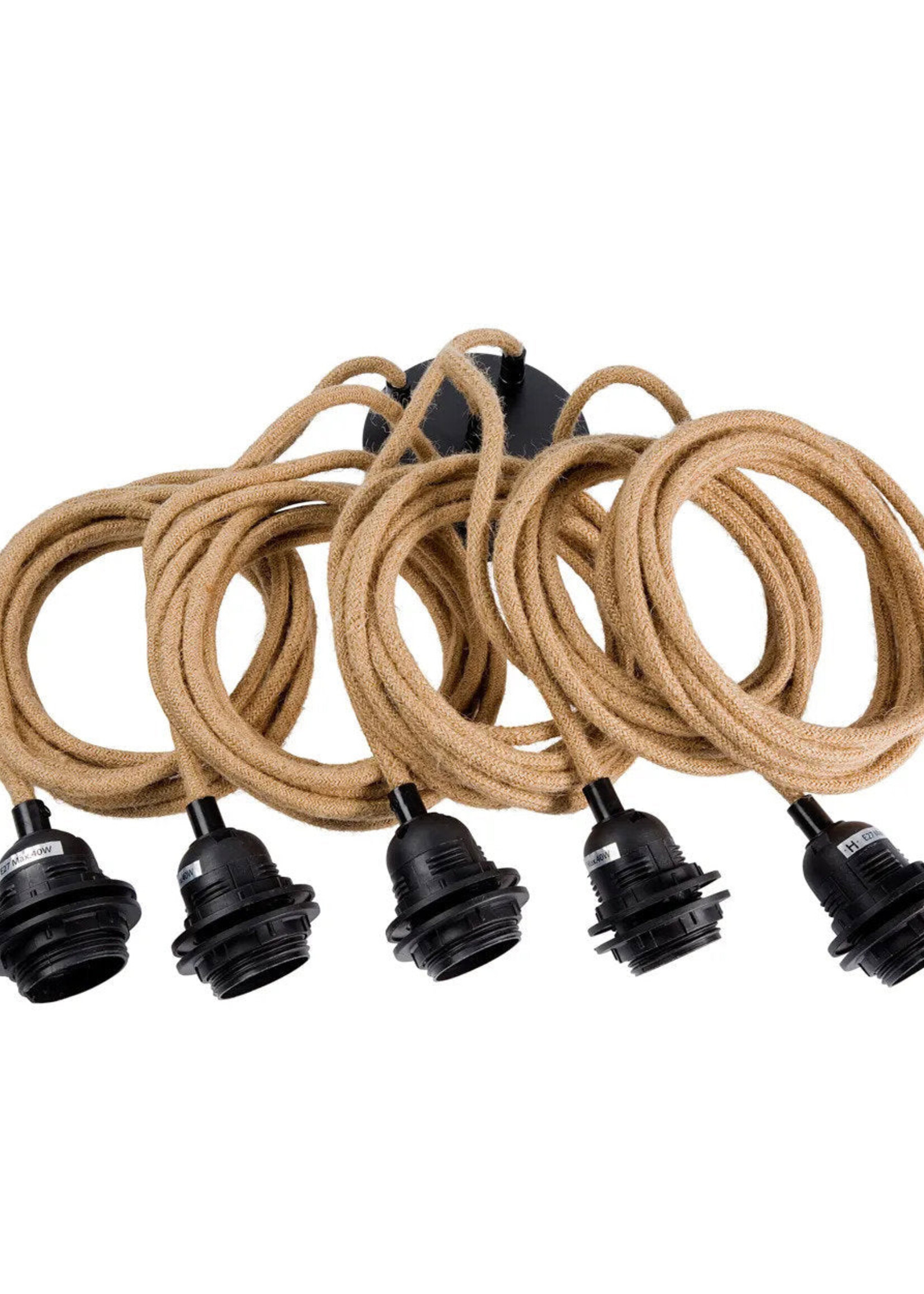 Bazar Bizar Antwerp Fitting Lamps Ceiling - Natural Black - 5 Fittings