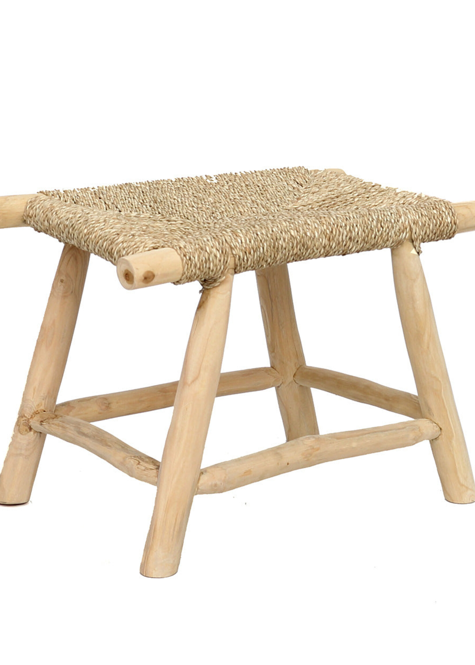 Bazar Bizar Antwerp The Porto Seagrass Stool - Natural - M