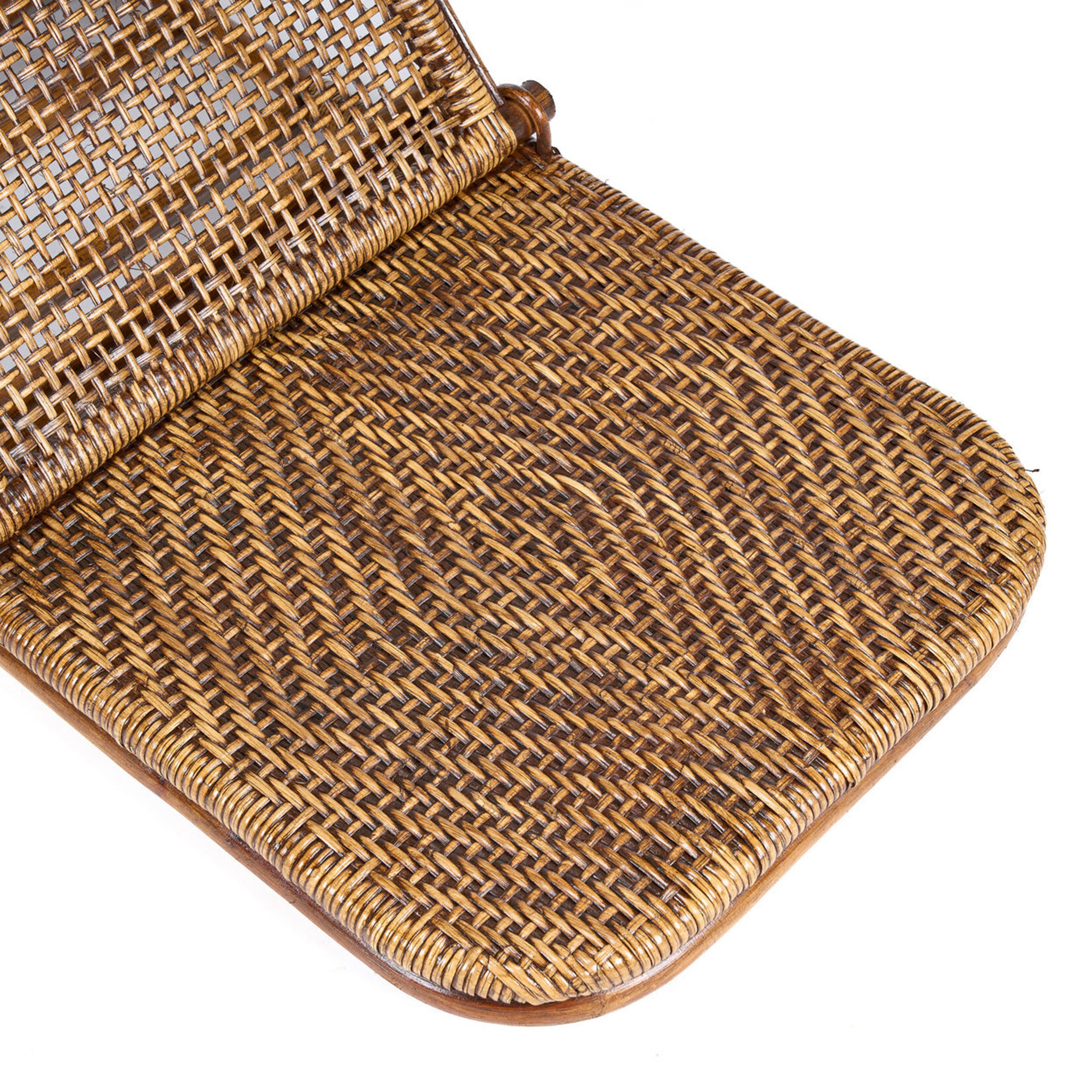 Bazar Bizar Antwerp The Rattan Floor Lounger - Dark Walnut