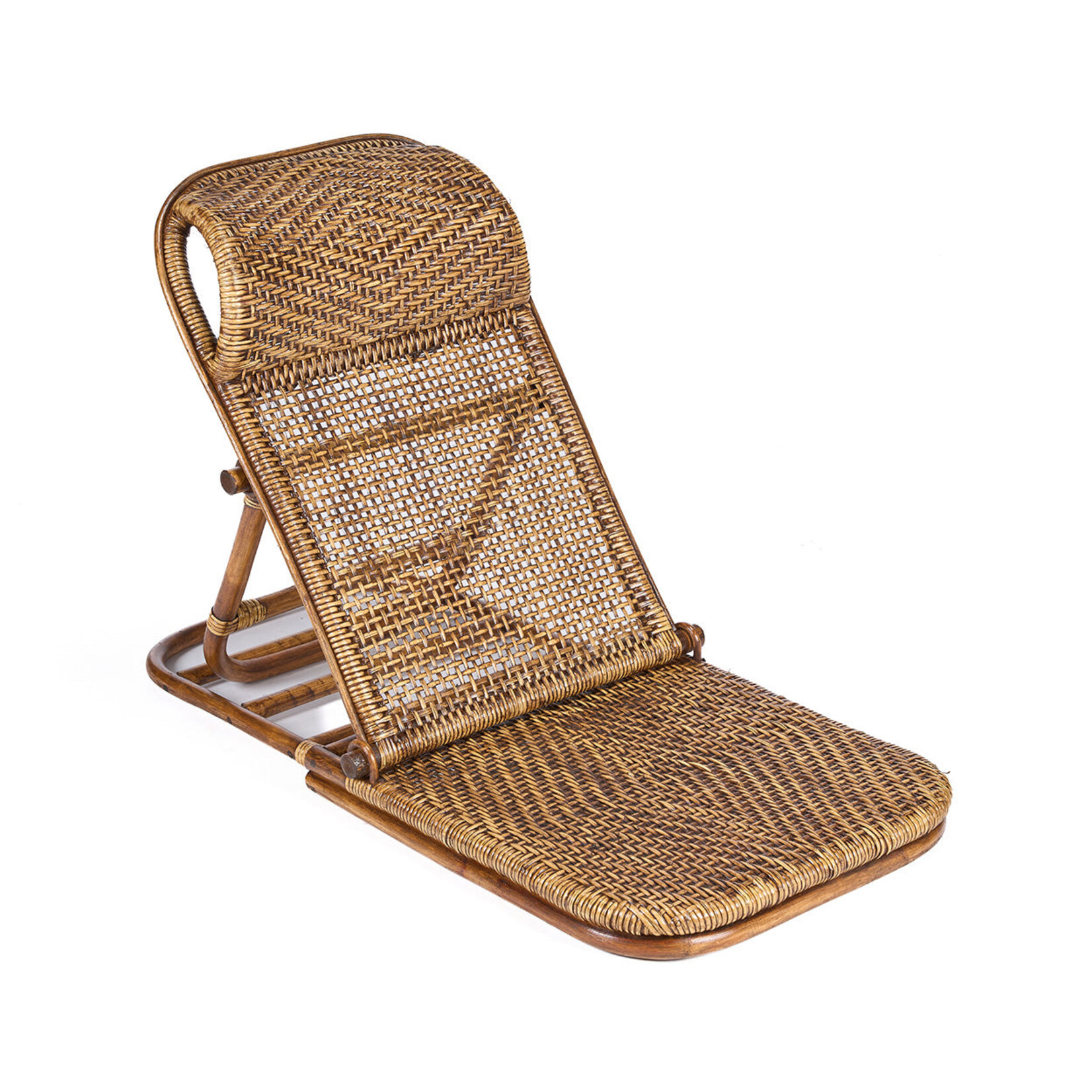 Bazar Bizar Antwerp The Rattan Floor Lounger - Dark Walnut