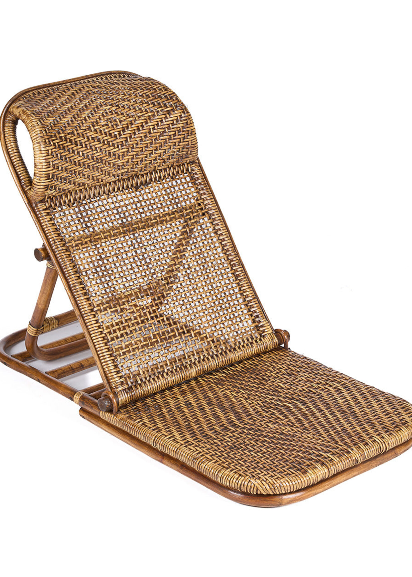 Bazar Bizar Antwerp The Rattan Floor Lounger - Dark Walnut