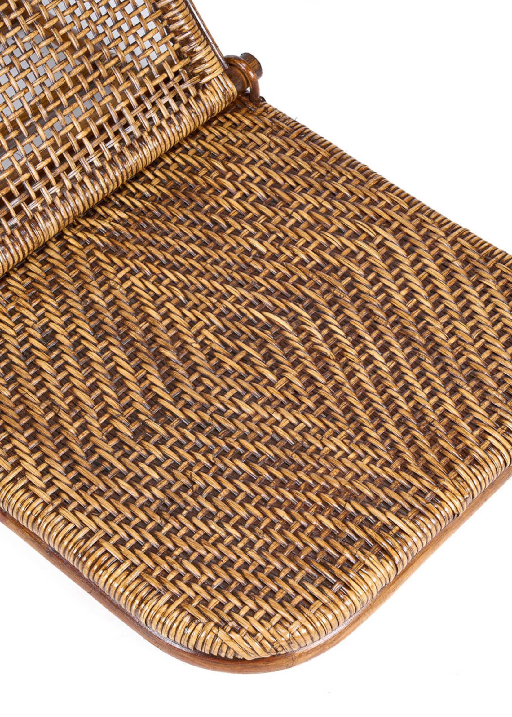 Bazar Bizar Antwerp The Rattan Floor Lounger - Dark Walnut