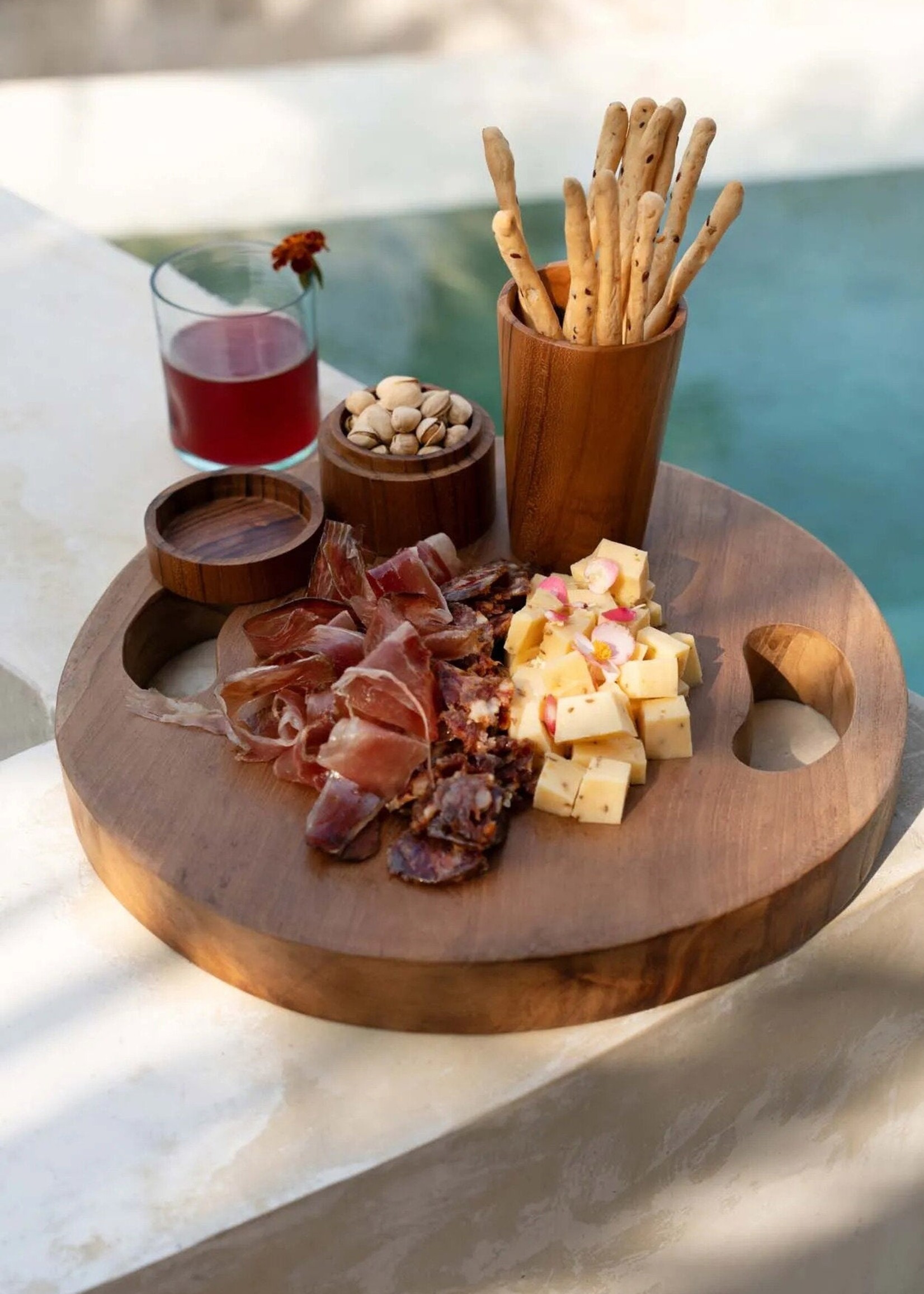 Bazar Bizar Antwerp The Teak Root Tray - Natural - M