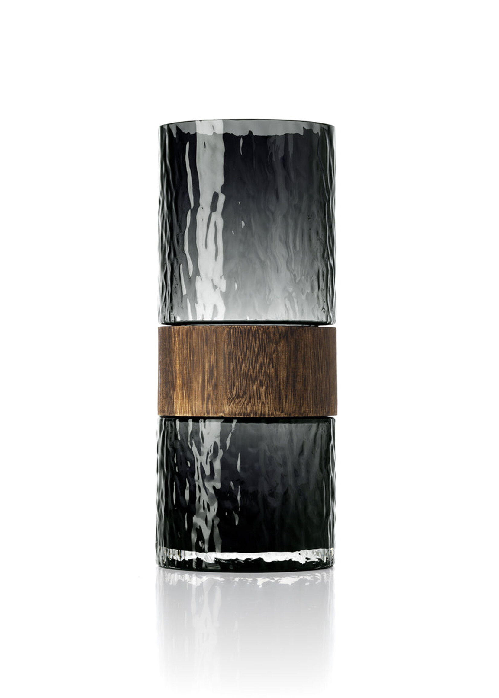 Bazar Bizar Antwerp The Wood You Be Mine Vase - Dark Grey - L
