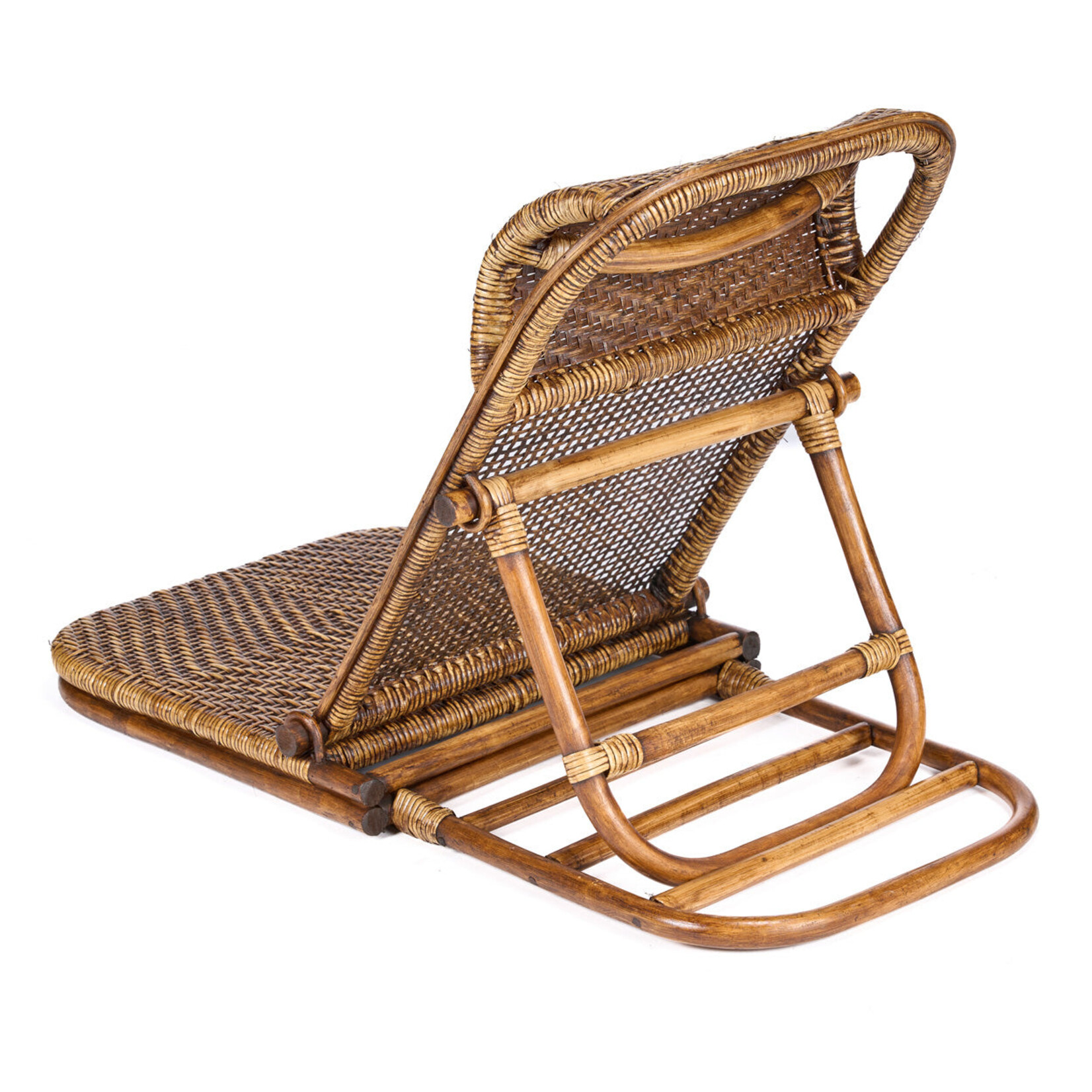Bazar Bizar Antwerp The Rattan Floor Lounger - Dark Walnut
