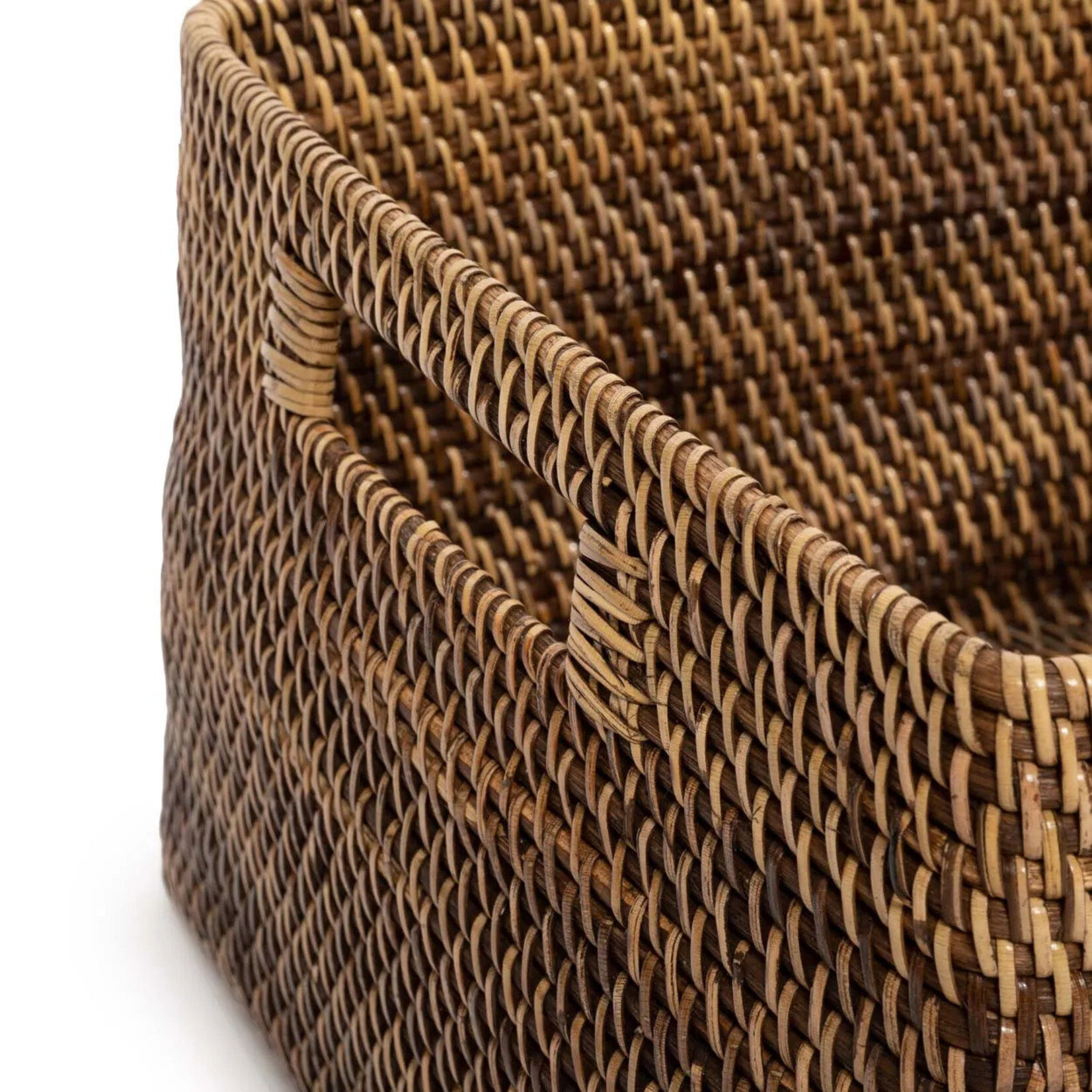 Bazar Bizar Antwerp The Colonial Magazine Basket - Natural Brown - L
