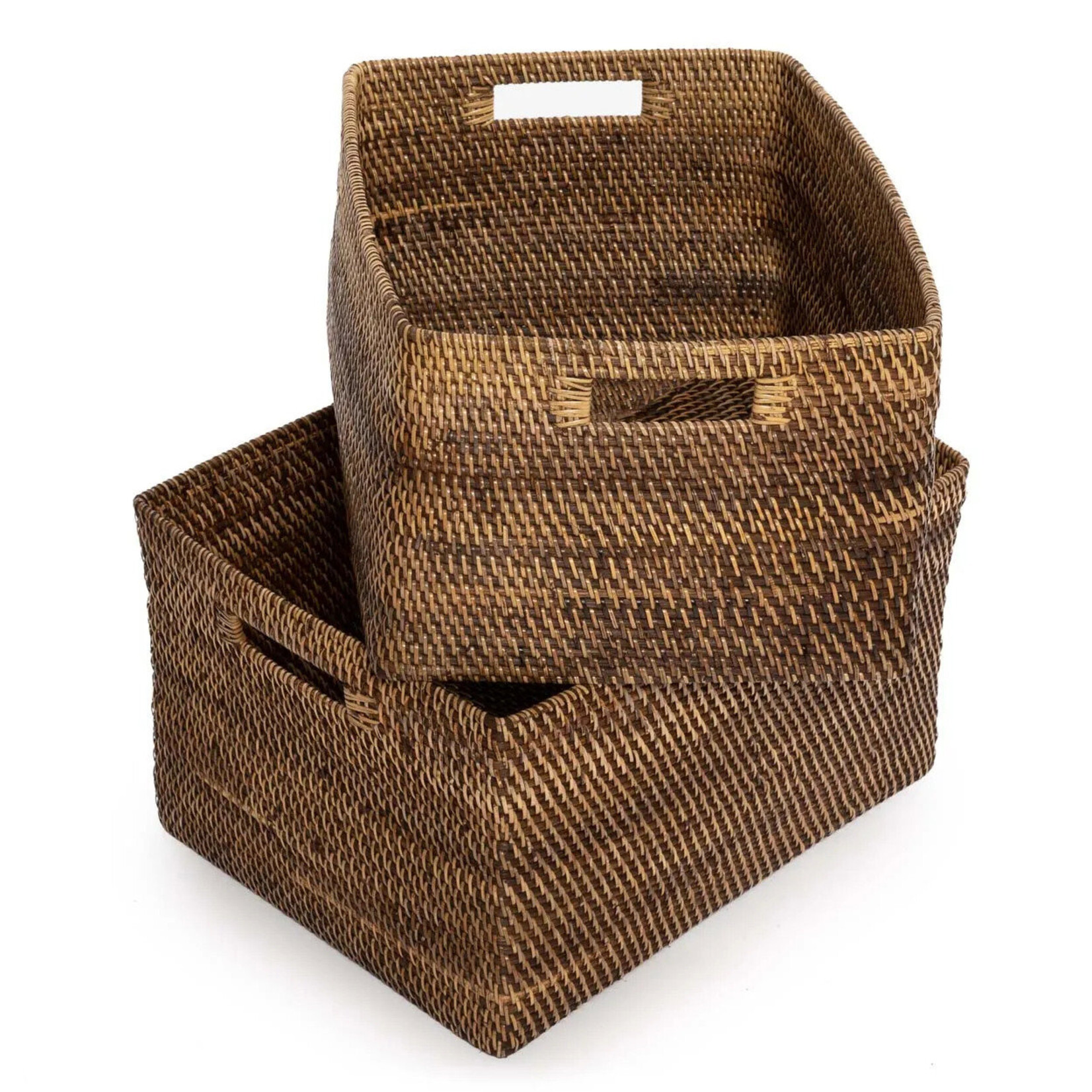 Bazar Bizar Antwerp The Colonial Magazine Basket - Natural Brown - L