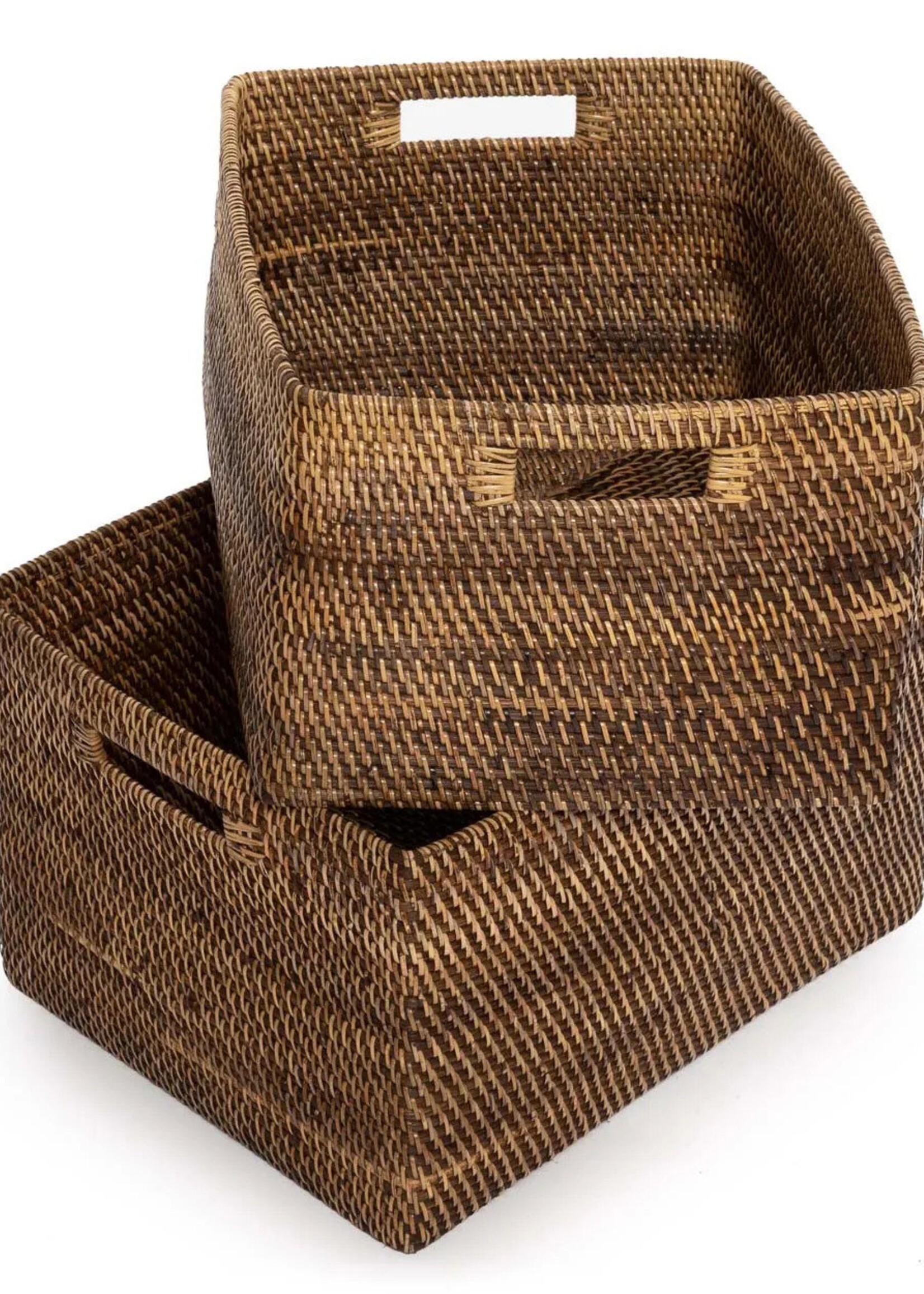Bazar Bizar Antwerp The Colonial Magazine Basket - Natural Brown - L