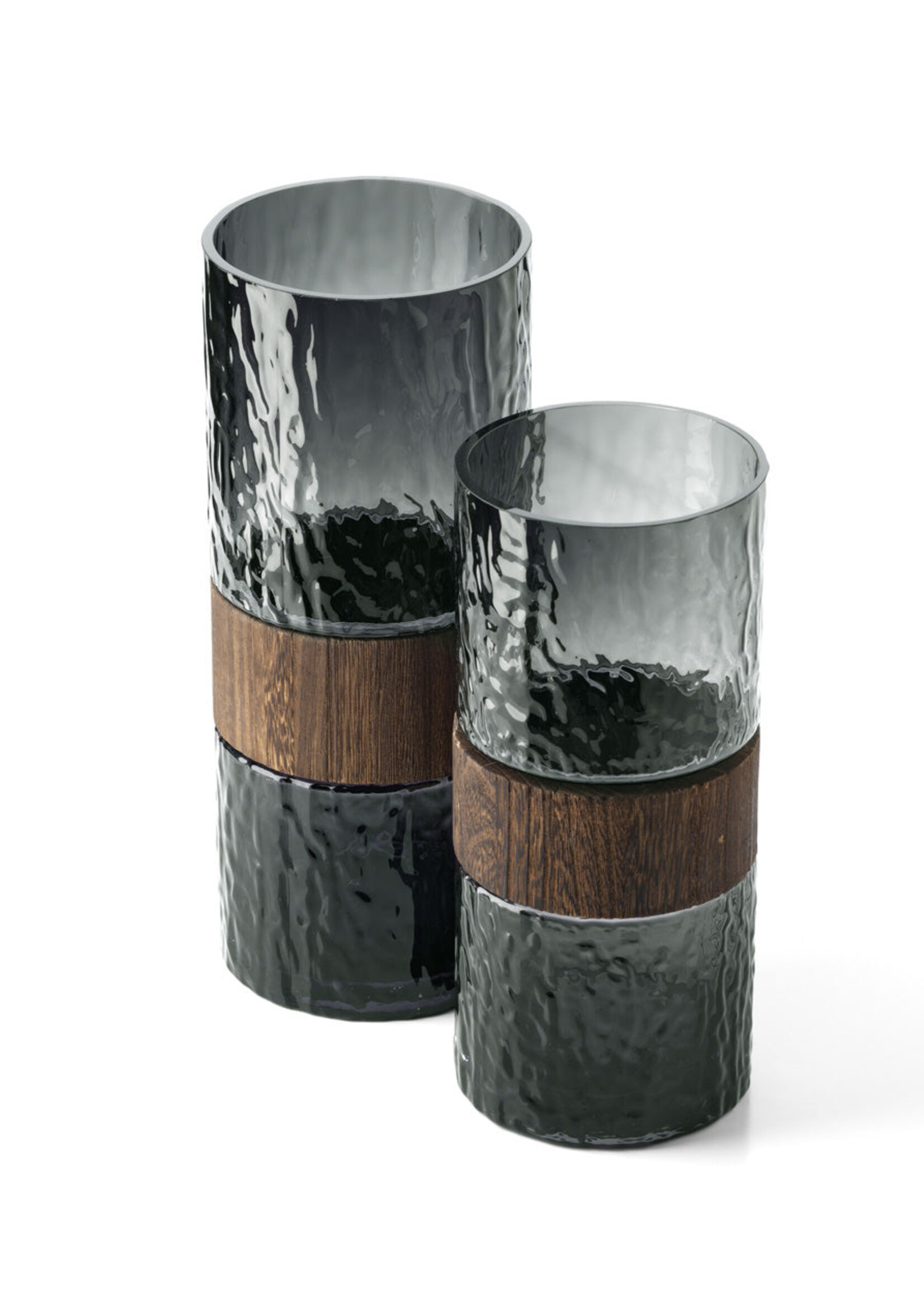 Bazar Bizar Antwerp The Wood You Be Mine Vase - Dark Grey - L