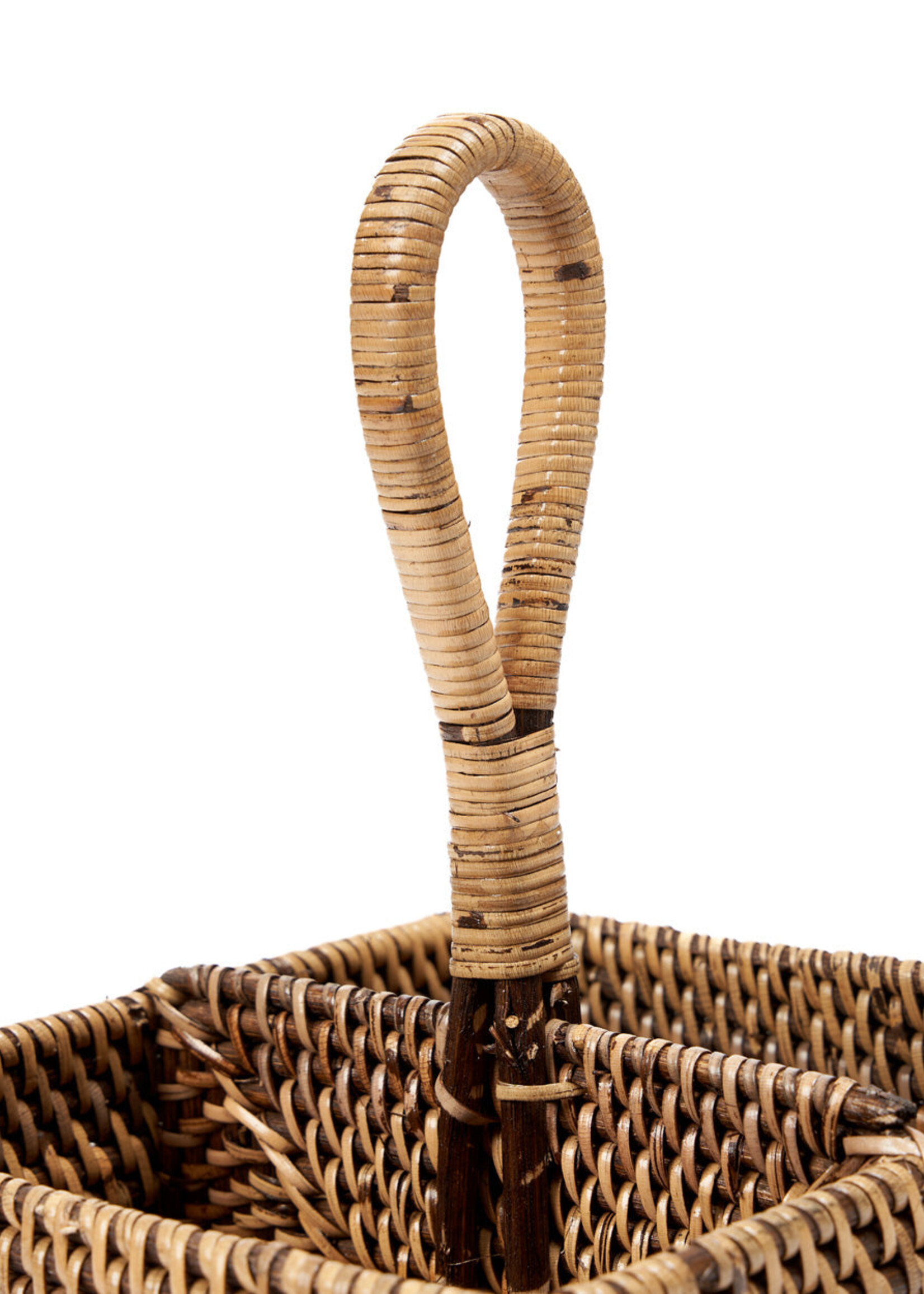 Bazar Bizar Antwerp The Rattan Cutlery Caddy N°2 - Natural Brown
