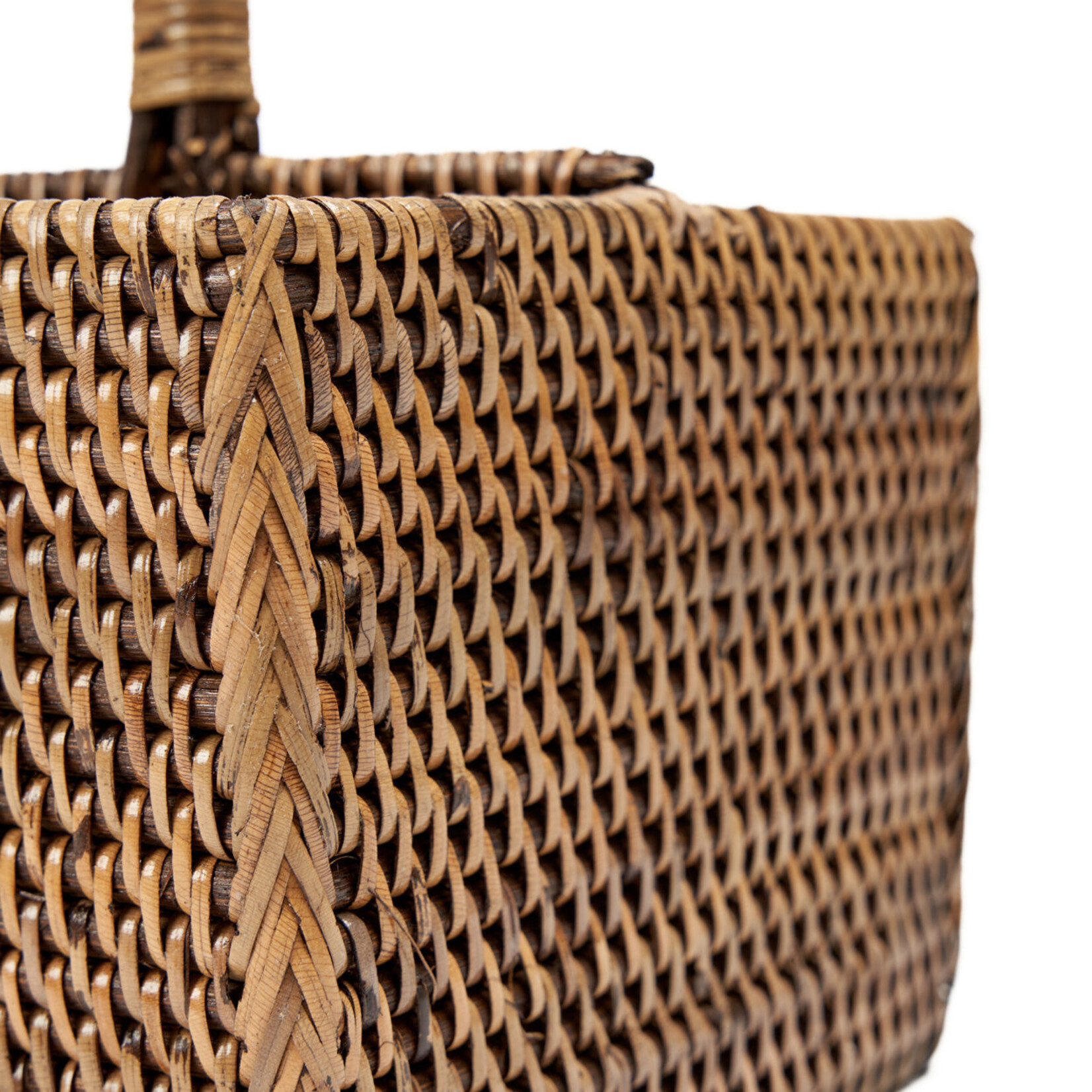Bazar Bizar Antwerp The Rattan Cutlery Caddy N°2 - Natural Brown