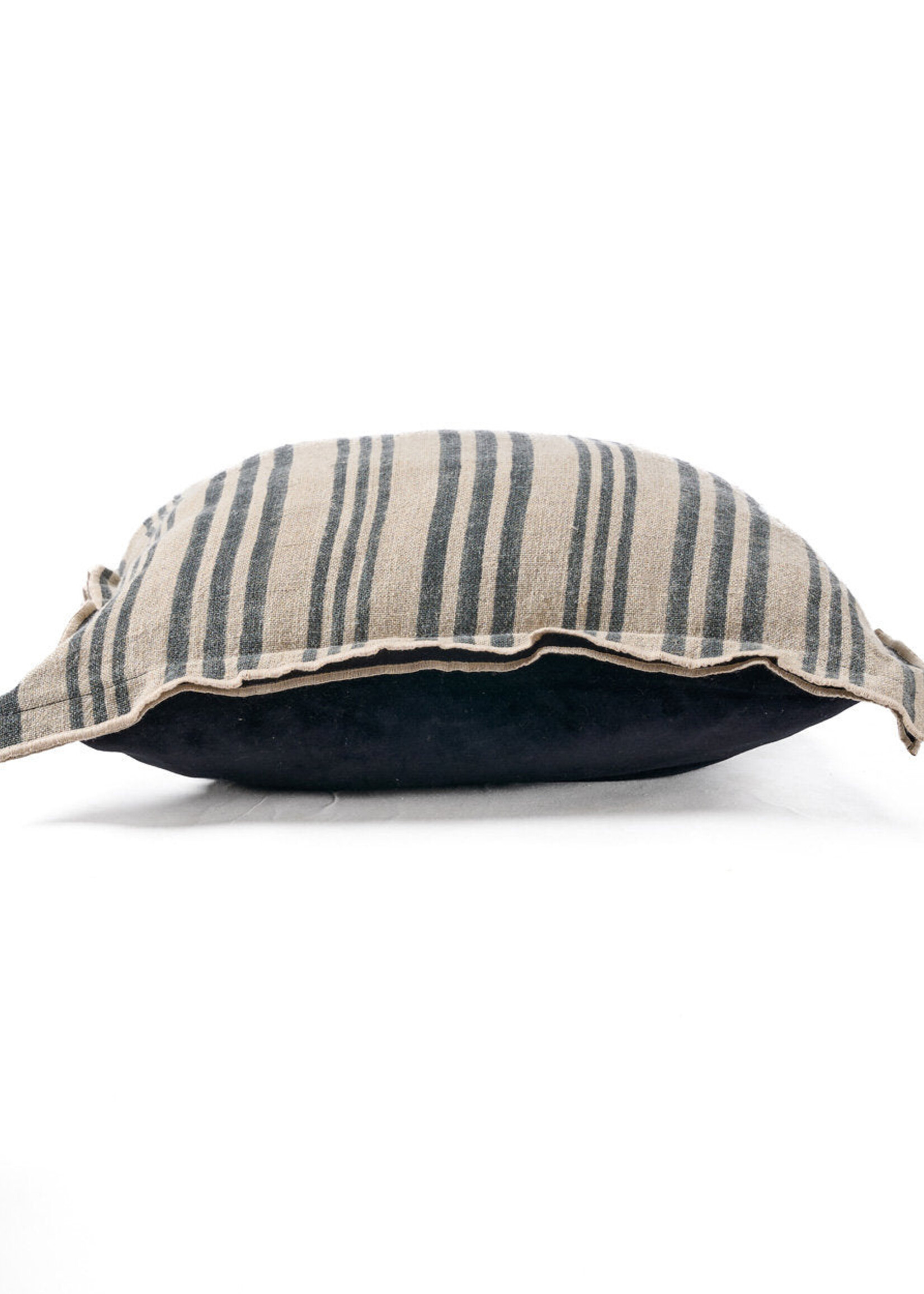 Bazar Bizar Antwerp The Nordic Stripe Cushion Cover - Natural Black - 50x50
