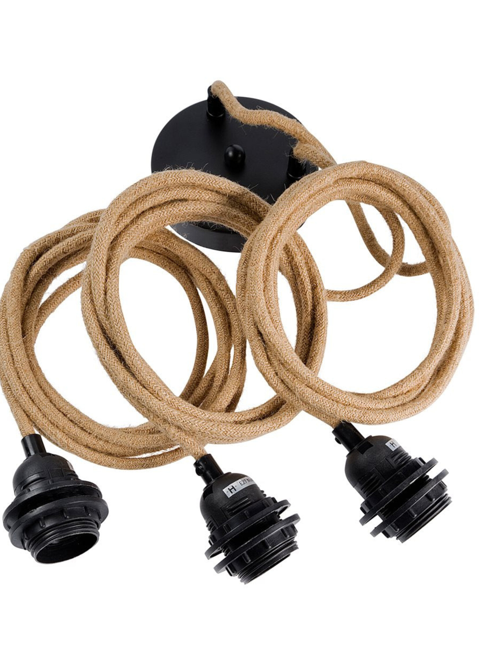 Bazar Bizar Antwerp Fitting Lamps Ceiling - Natural Black - 3 Fittings