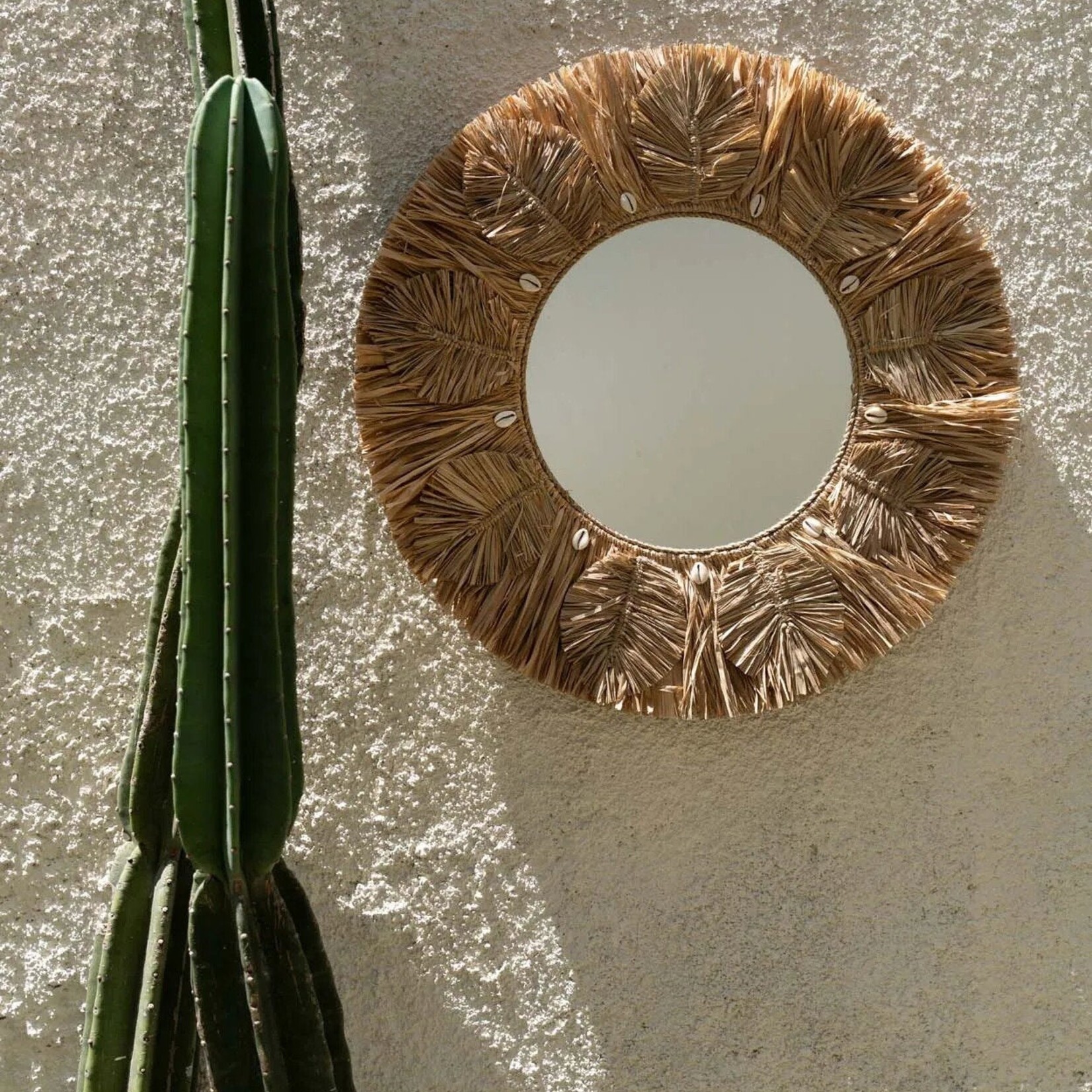 Bazar Bizar Antwerp The Palm Tree Mirror - Natural - M
